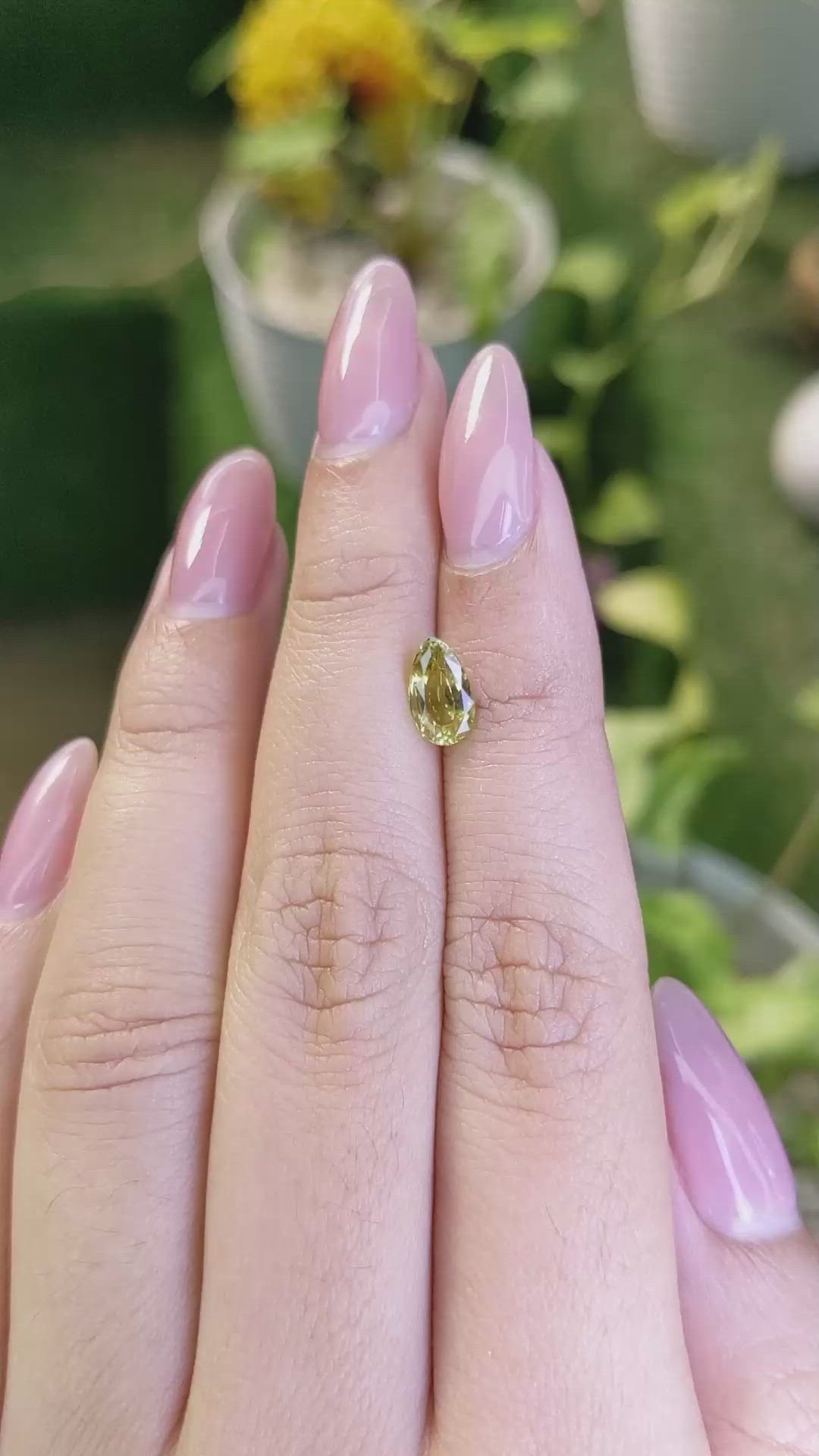 1.33 Ct. Chrysoberyl from Ceylon (Sri Lanka) Size Video