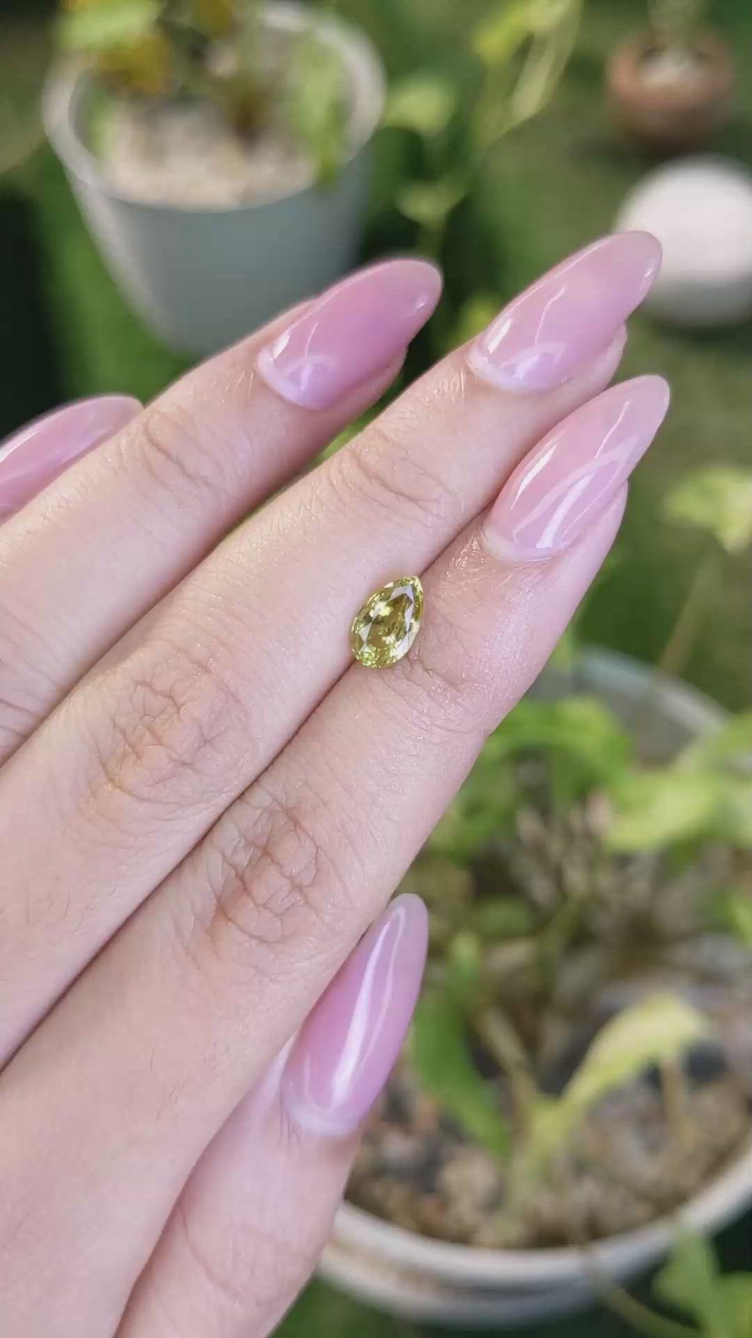 1.33 Ct. Chrysoberyl from Ceylon (Sri Lanka) Size Video