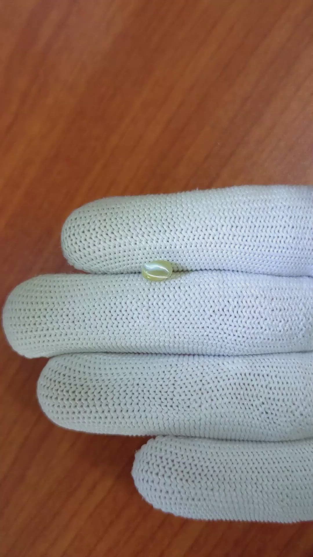 0.99 Ct. Cabochon Chrysoberyl from Ceylon (Sri Lanka) Size Video