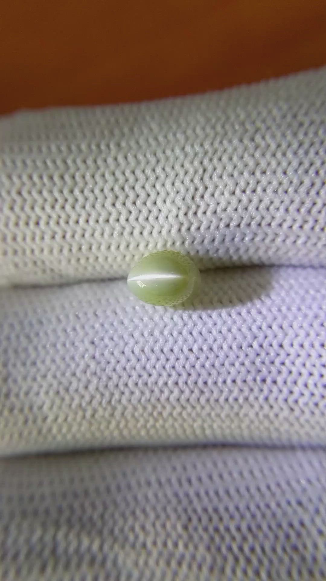 2.25 Ct. Cabochon Chrysoberyl from Ceylon (Sri Lanka) Size Video