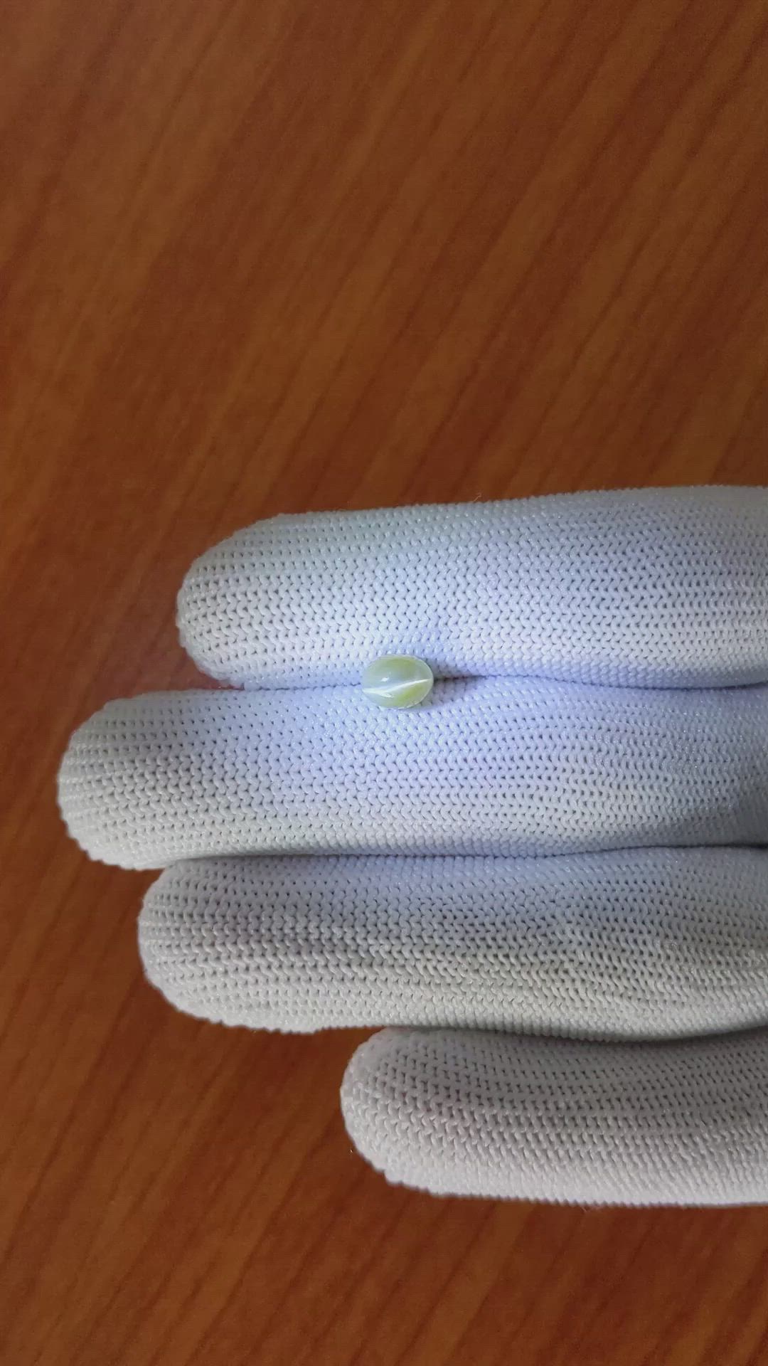 2.25 Ct. Cabochon Chrysoberyl from Ceylon (Sri Lanka) Size Video