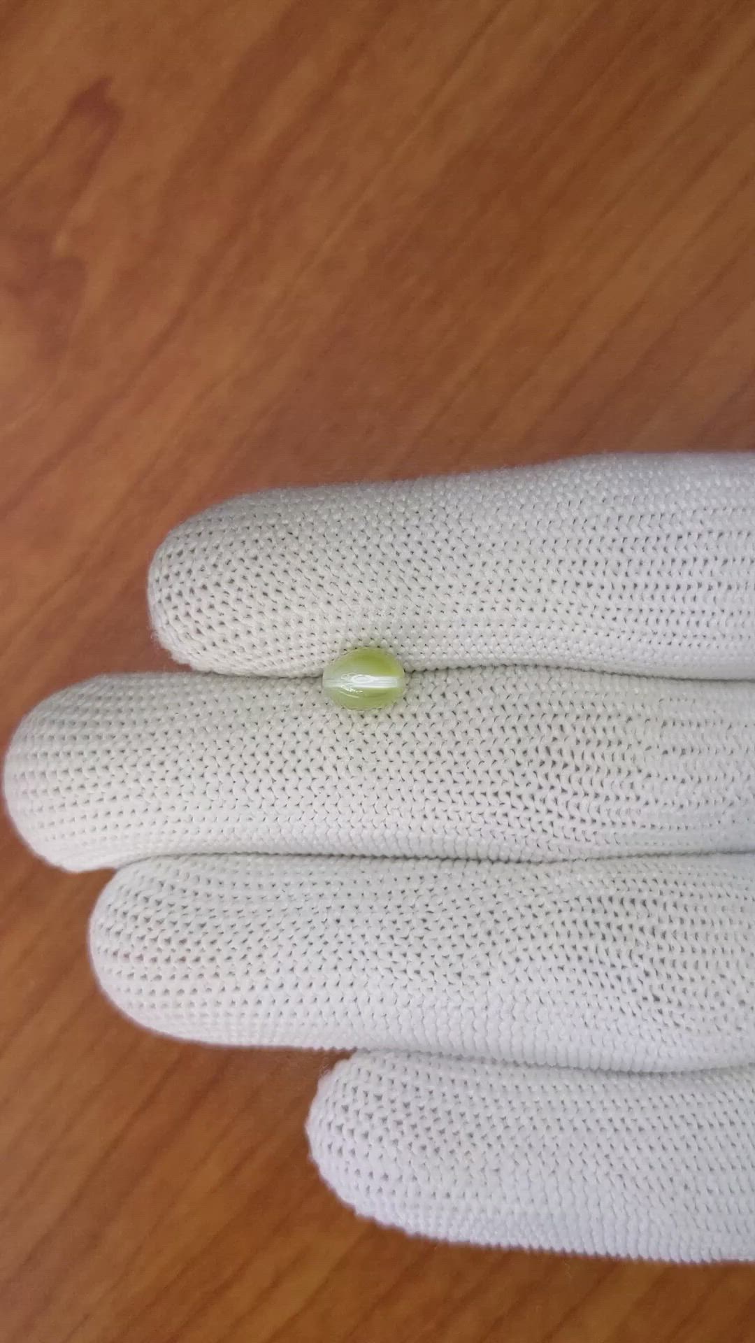 2.25 Ct. Cabochon Chrysoberyl from Ceylon (Sri Lanka) Size Video