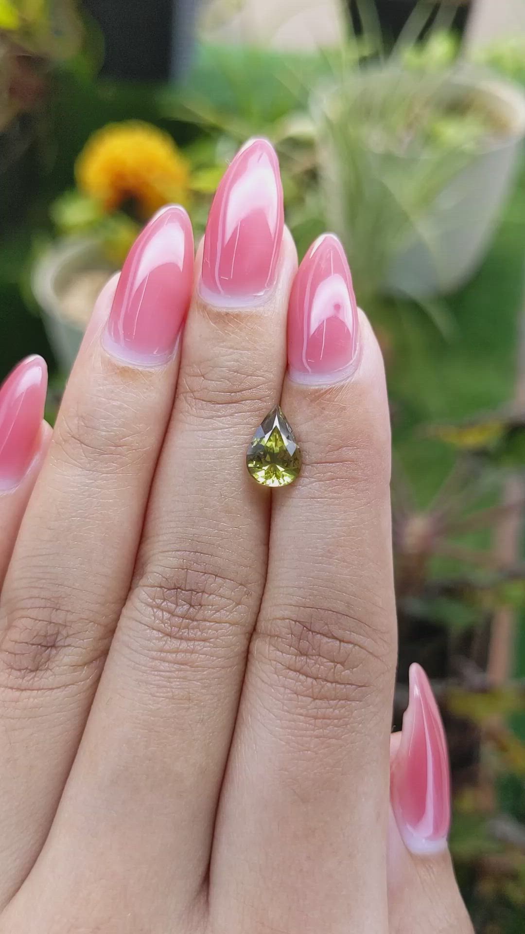 1.62 Ct. Chrysoberyl from Ceylon (Sri Lanka) Size Video