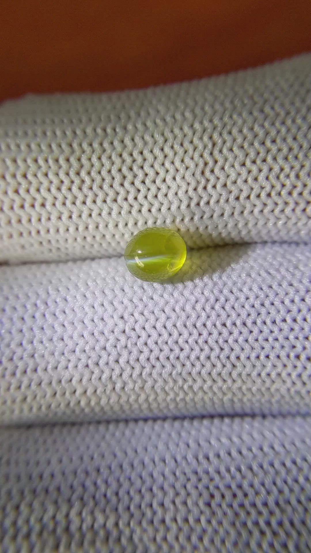 1.40 Ct. Cabochon Chrysoberyl from Ceylon (Sri Lanka) Size Video