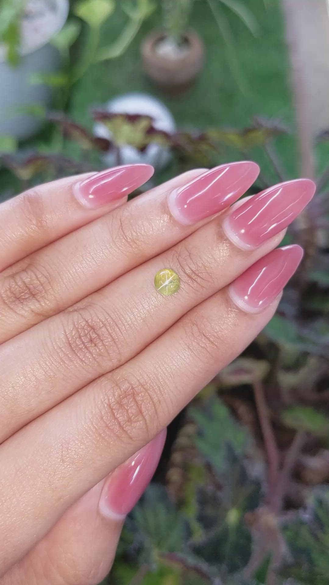 1.07 Ct. Cabochon Chrysoberyl from Ceylon (Sri Lanka) Size Video