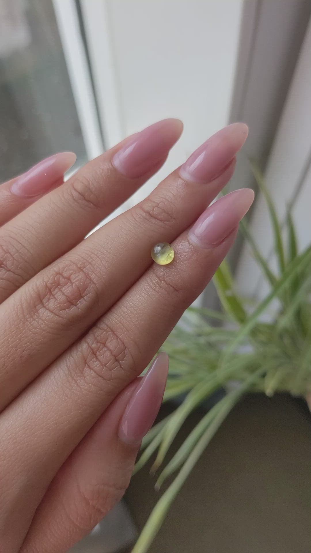 1.07 Ct. Cabochon Chrysoberyl from Ceylon (Sri Lanka) Size Video