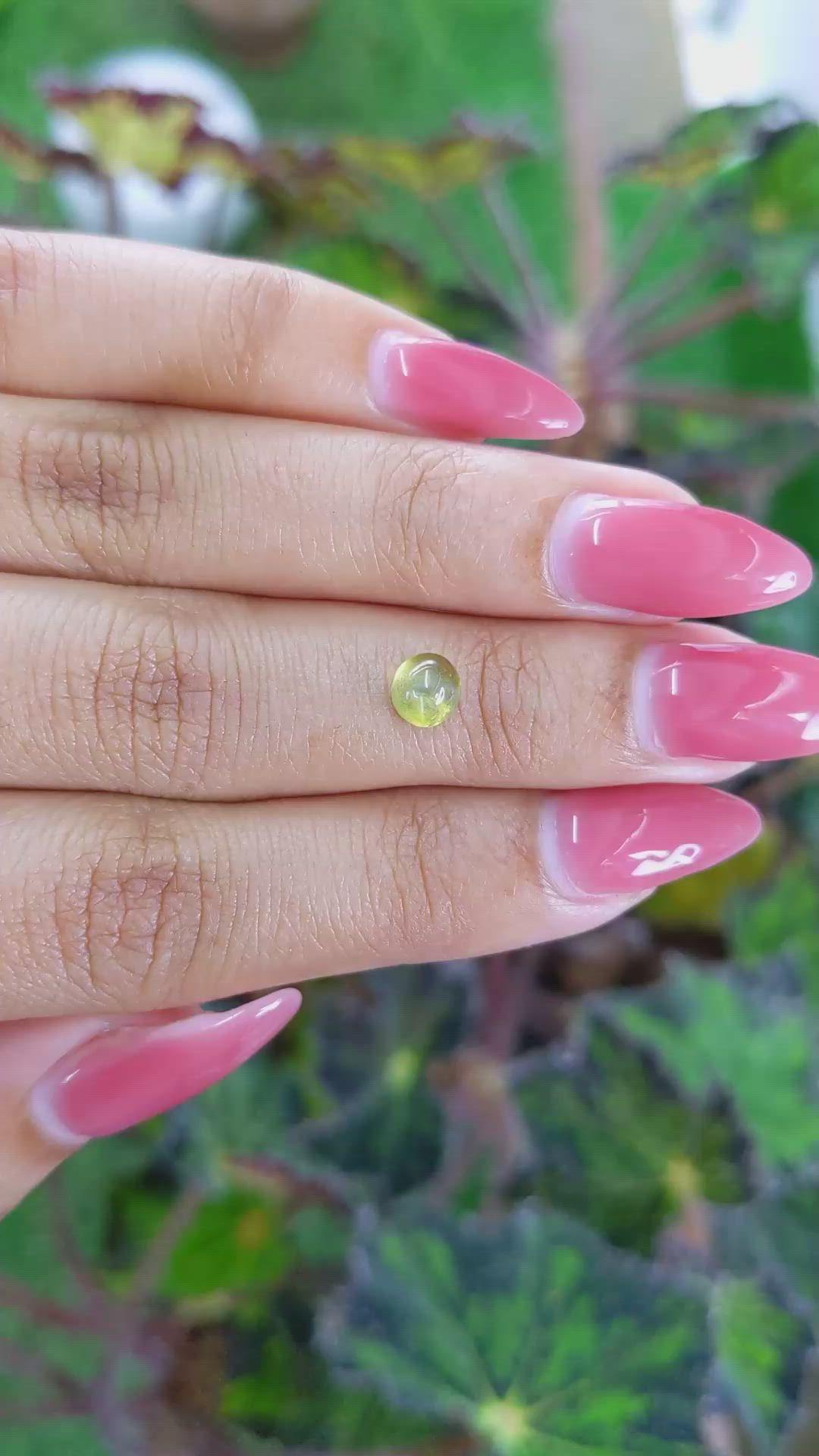 1.07 Ct. Cabochon Chrysoberyl from Ceylon (Sri Lanka) Size Video