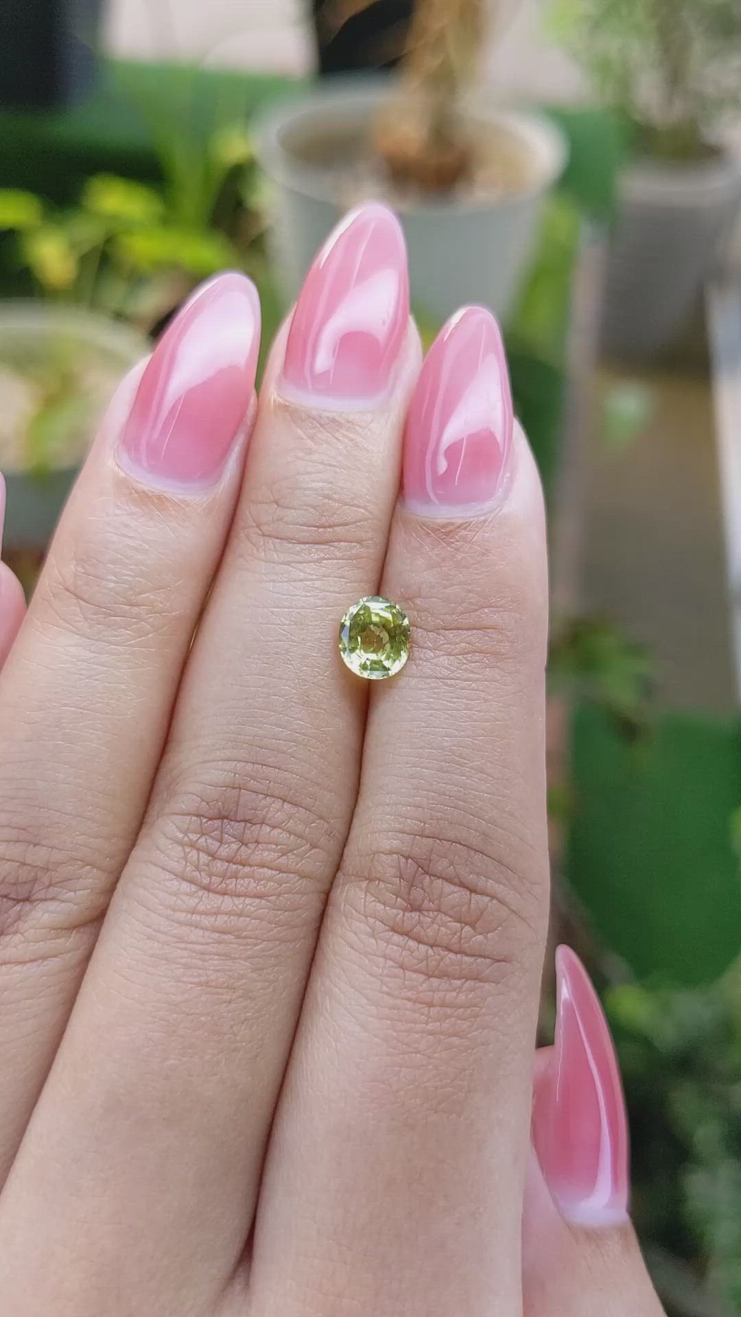 1.02 Ct. Chrysoberyl from Ceylon (Sri Lanka) Size Video
