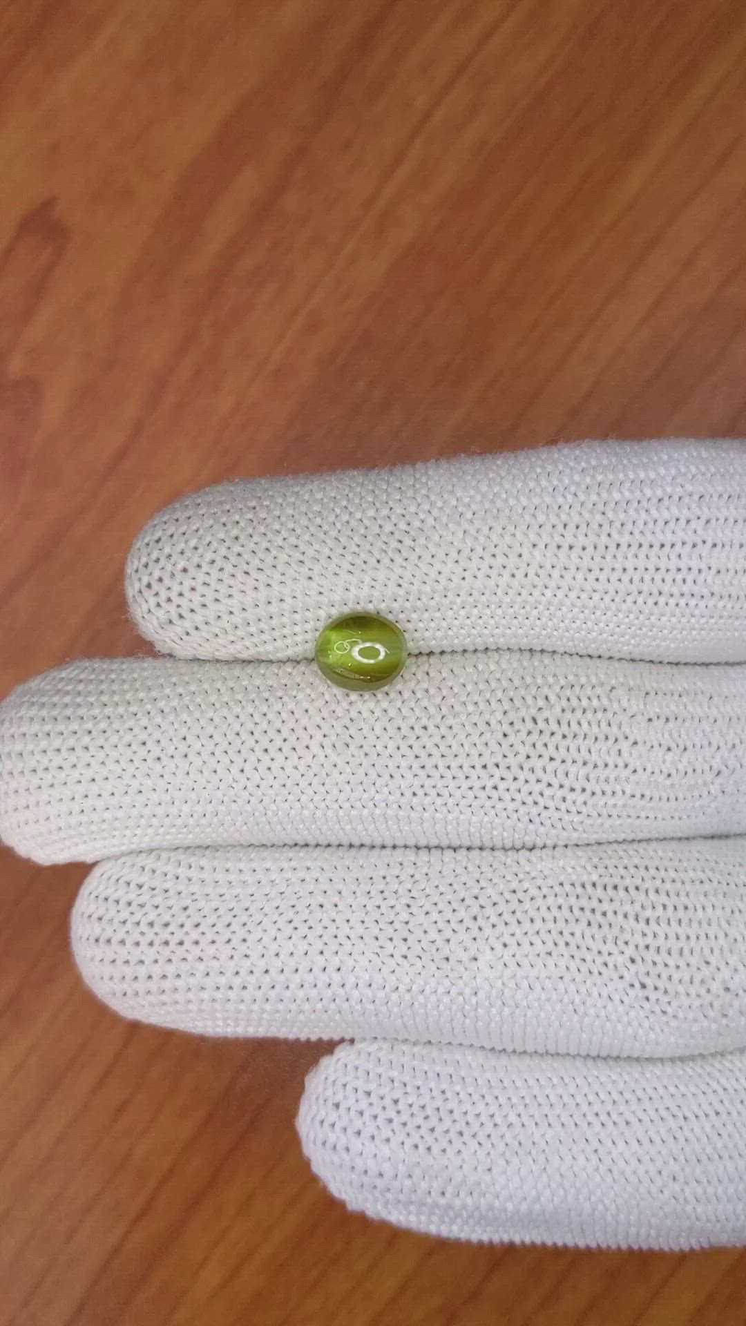 2.16 Ct. Cabochon Chrysoberyl from Ceylon (Sri Lanka) Size Video