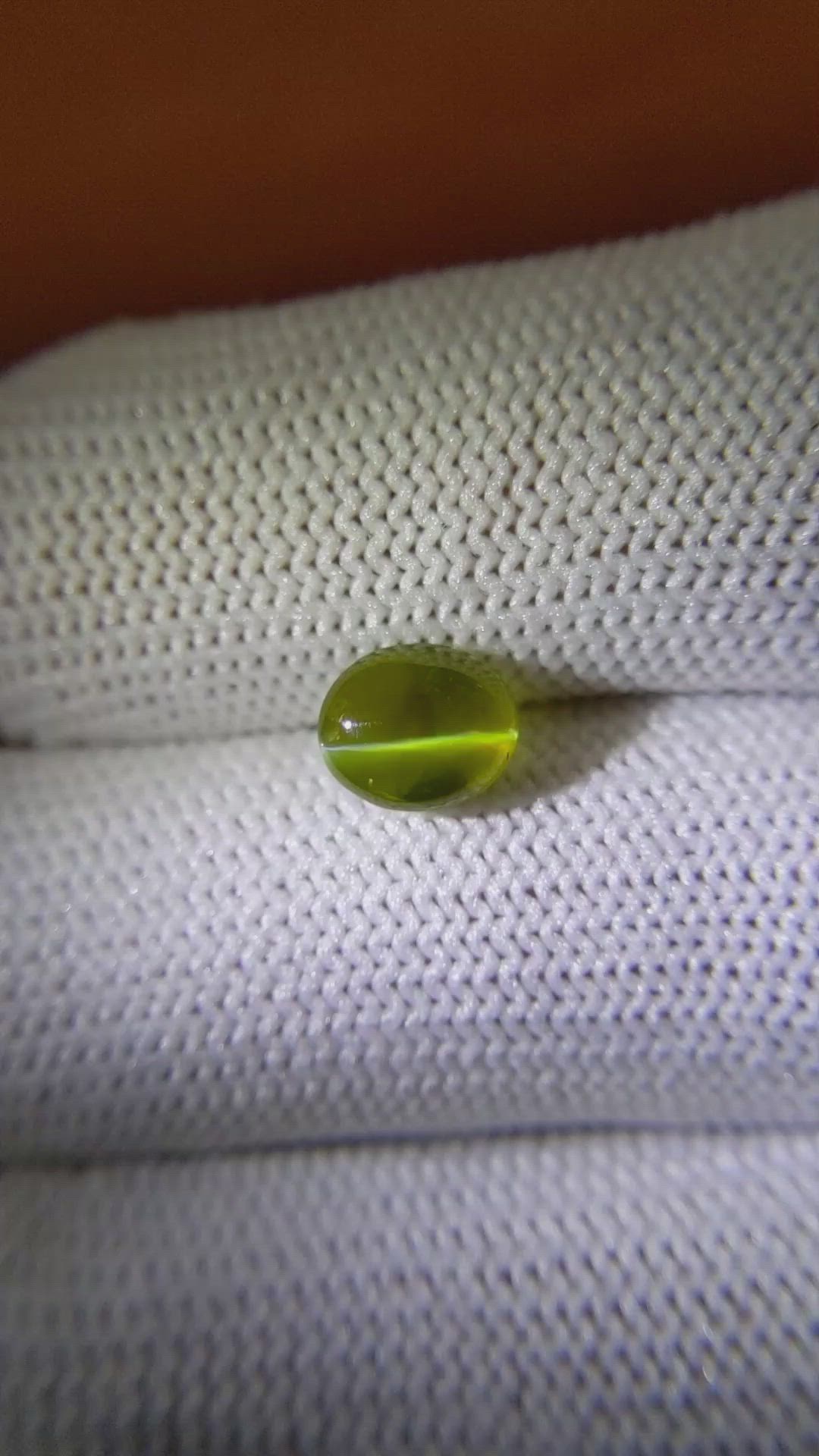 2.16 Ct. Cabochon Chrysoberyl from Ceylon (Sri Lanka) Size Video