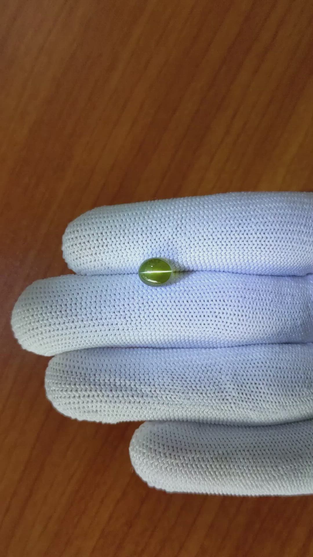 2.16 Ct. Cabochon Chrysoberyl from Ceylon (Sri Lanka) Size Video
