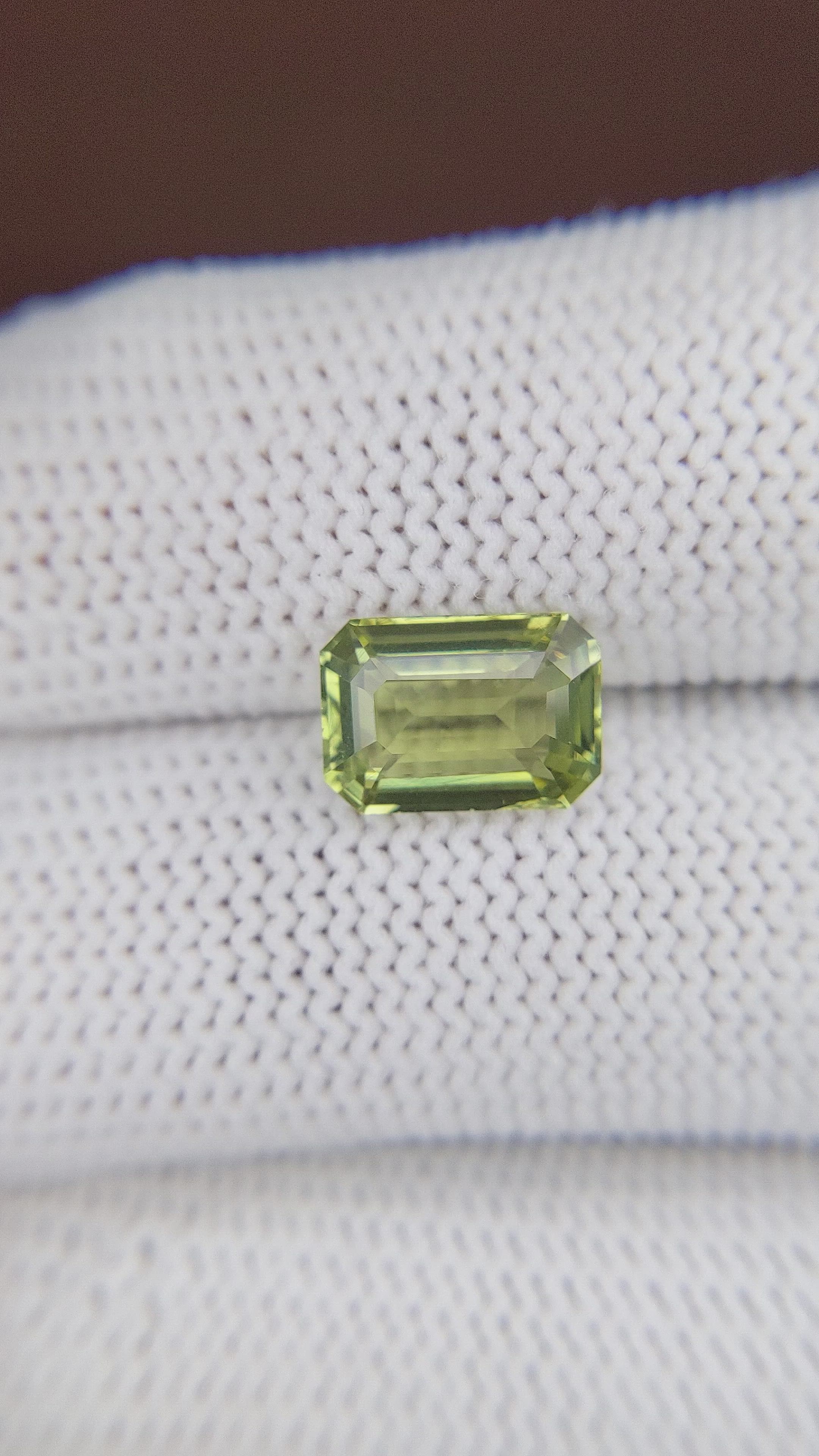 3.20 Ct. Chrysoberyl from Ceylon (Sri Lanka) Size Video