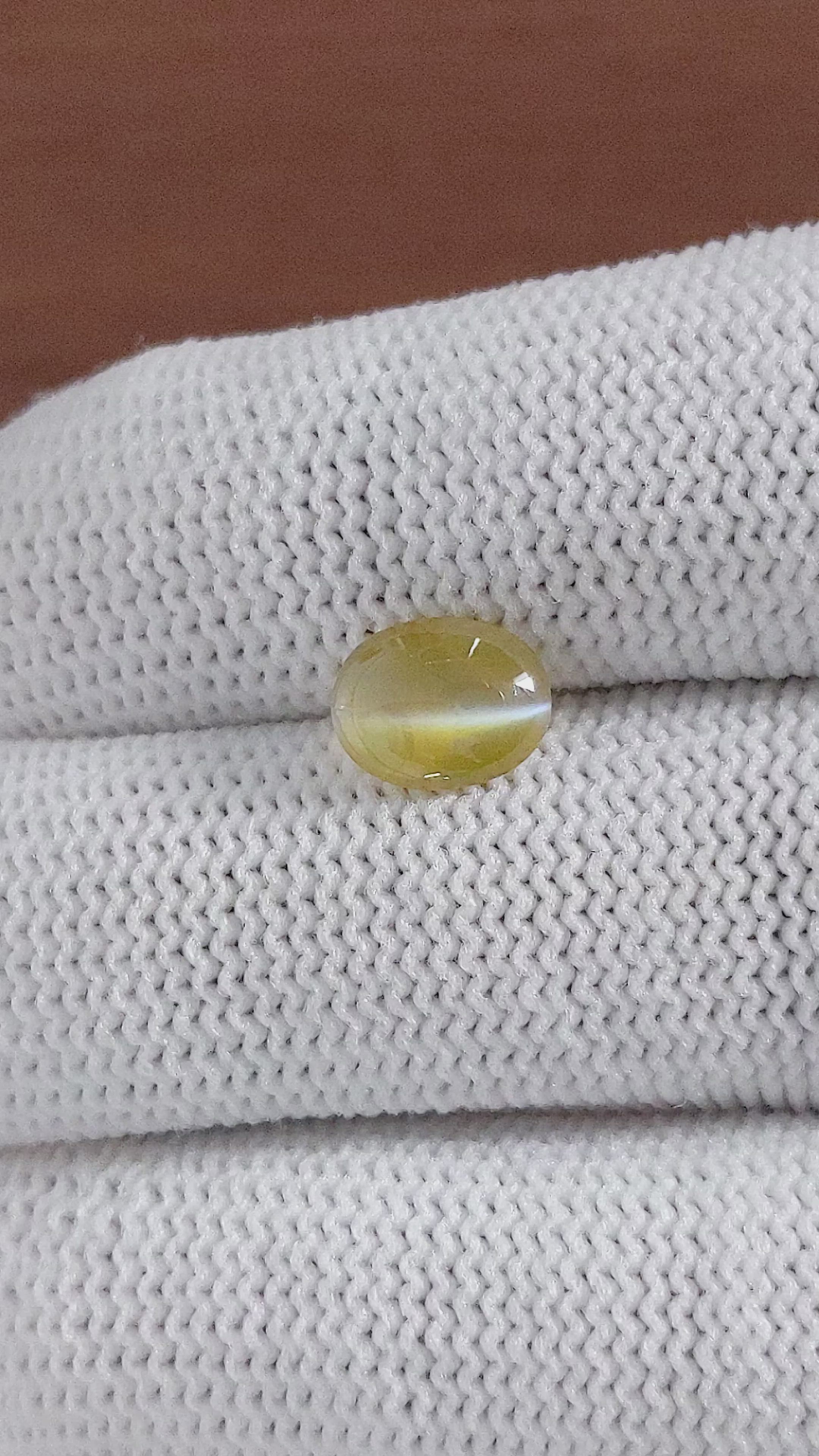 2.11 Ct. Cabochon Chrysoberyl from Madagascar Size Video