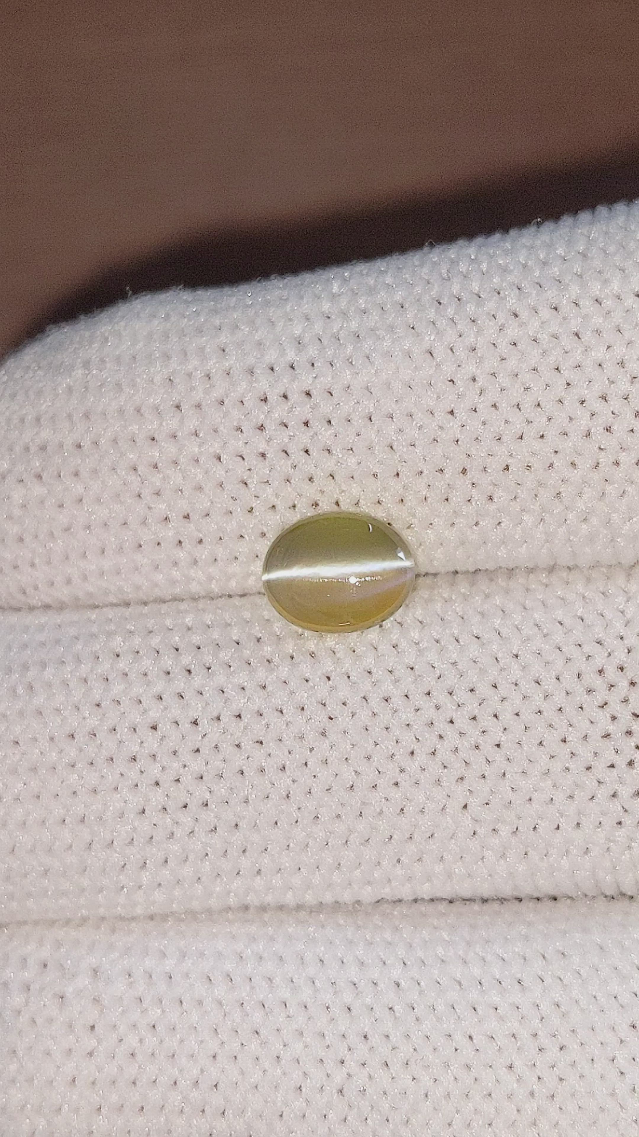 2.16 Ct. Cabochon Chrysoberyl from Madagascar Size Video
