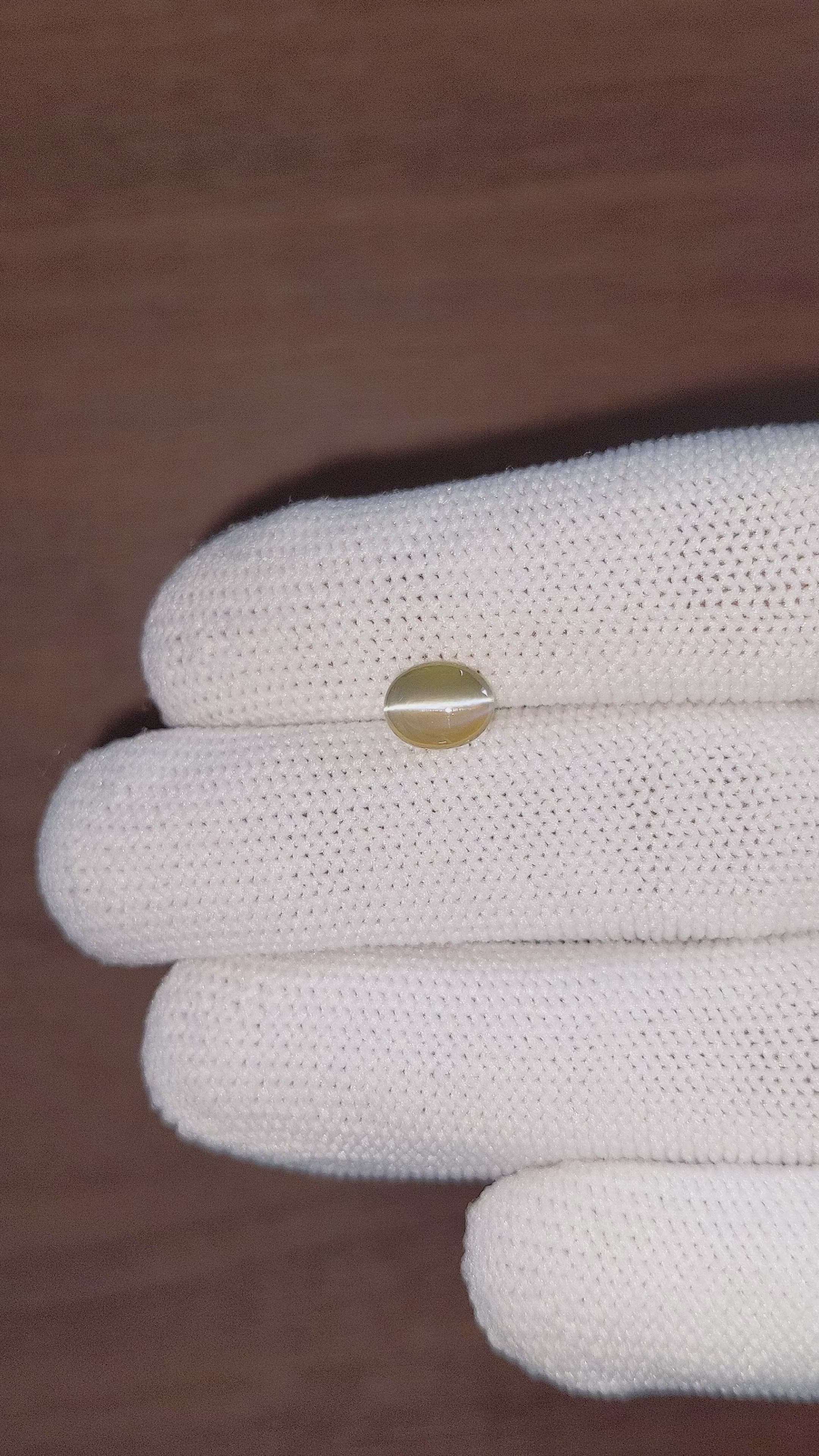 2.16 Ct. Cabochon Chrysoberyl from Madagascar Size Video