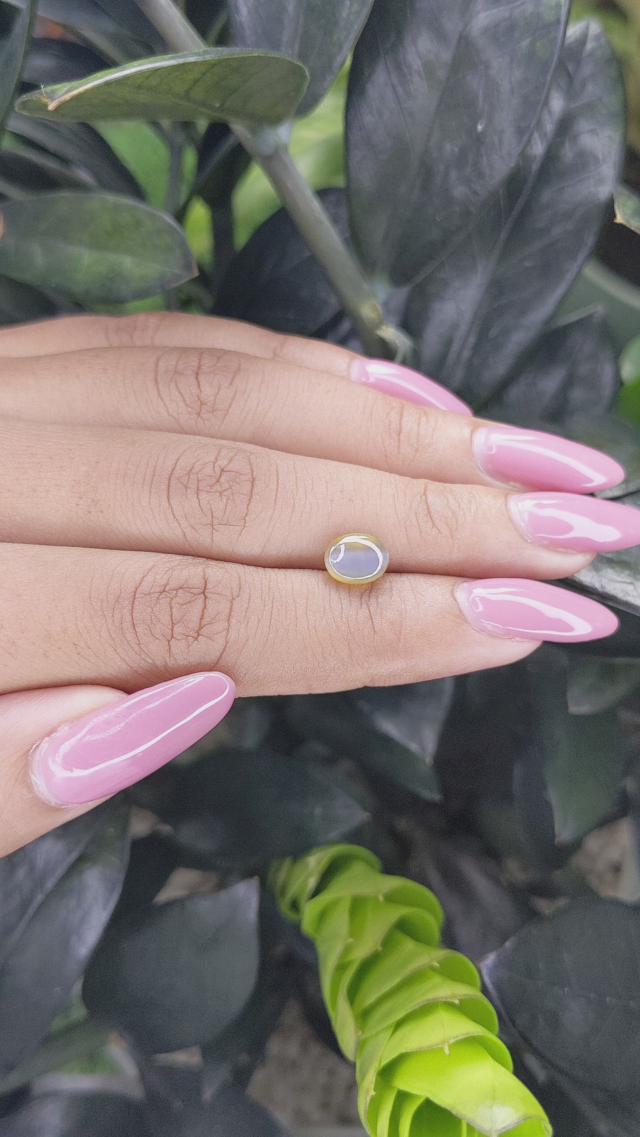 2.16 Ct. Cabochon Chrysoberyl from Madagascar Size Video