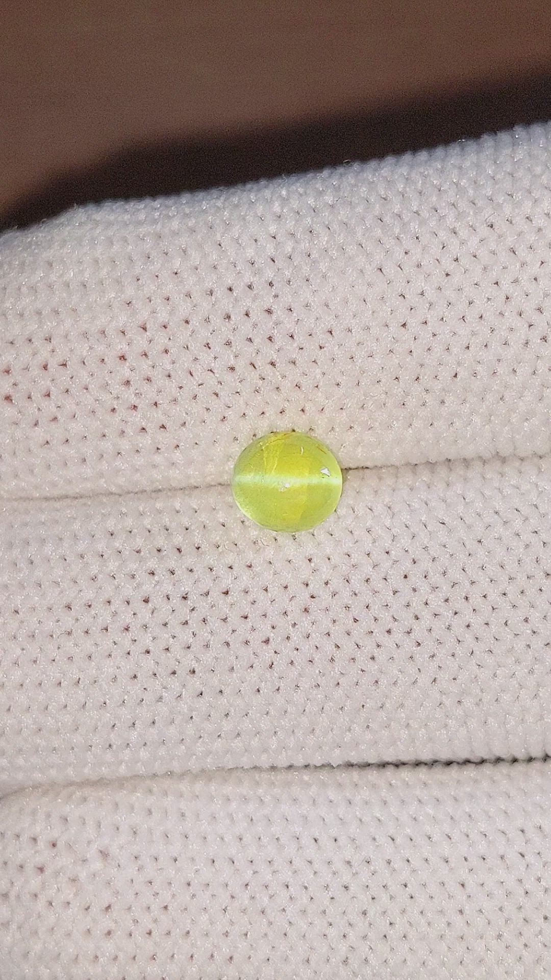 1.32 Ct. Cabochon Chrysoberyl from Ceylon (Sri Lanka) Size Video