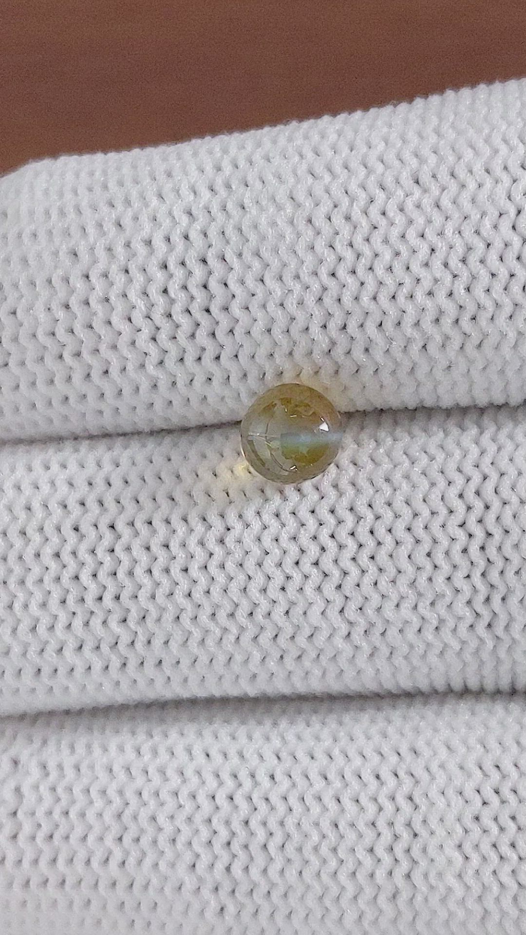 1.84 Ct. Cabochon Chrysoberyl from Ceylon (Sri Lanka) Size Video