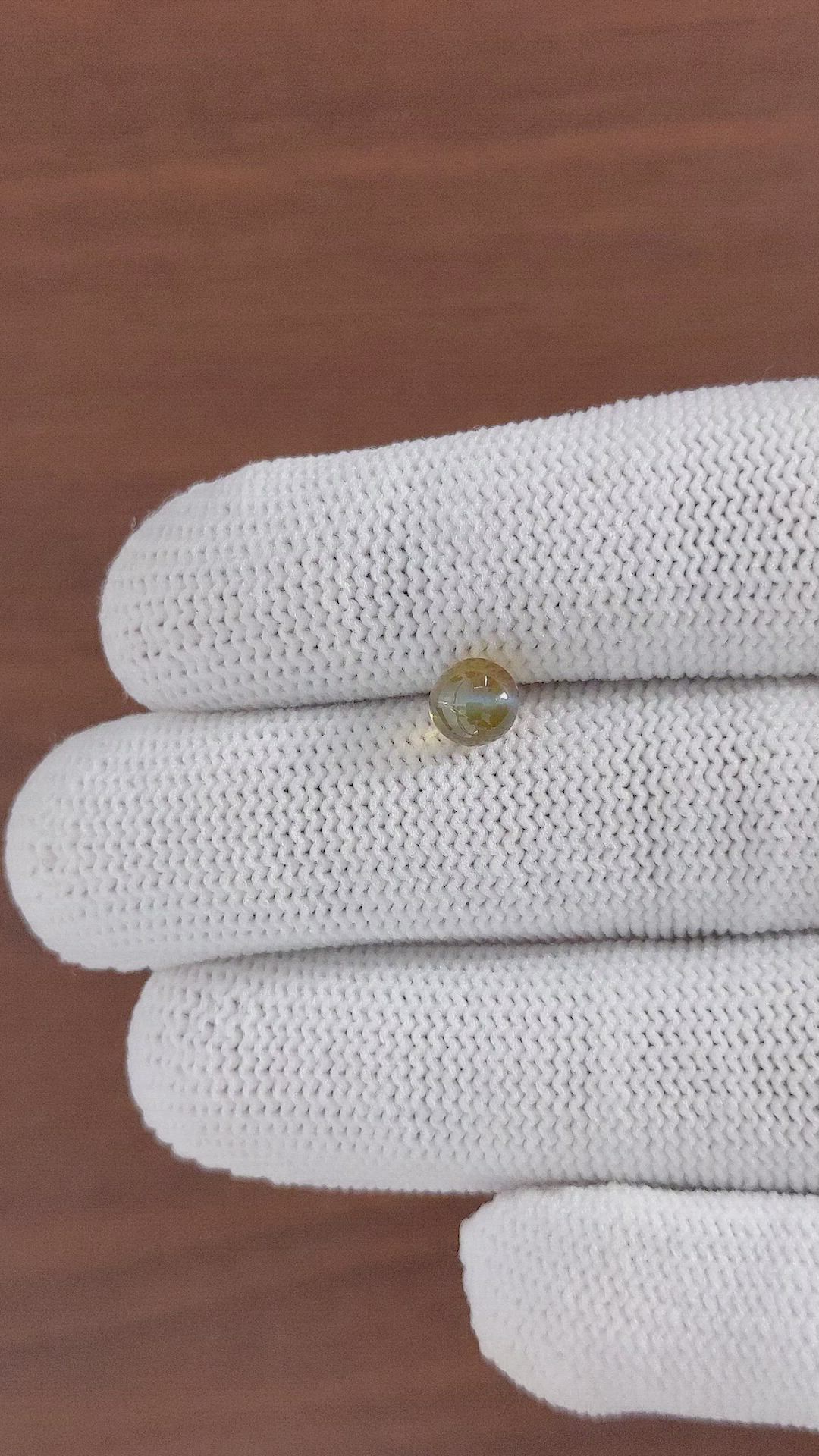 1.84 Ct. Cabochon Chrysoberyl from Ceylon (Sri Lanka) Size Video