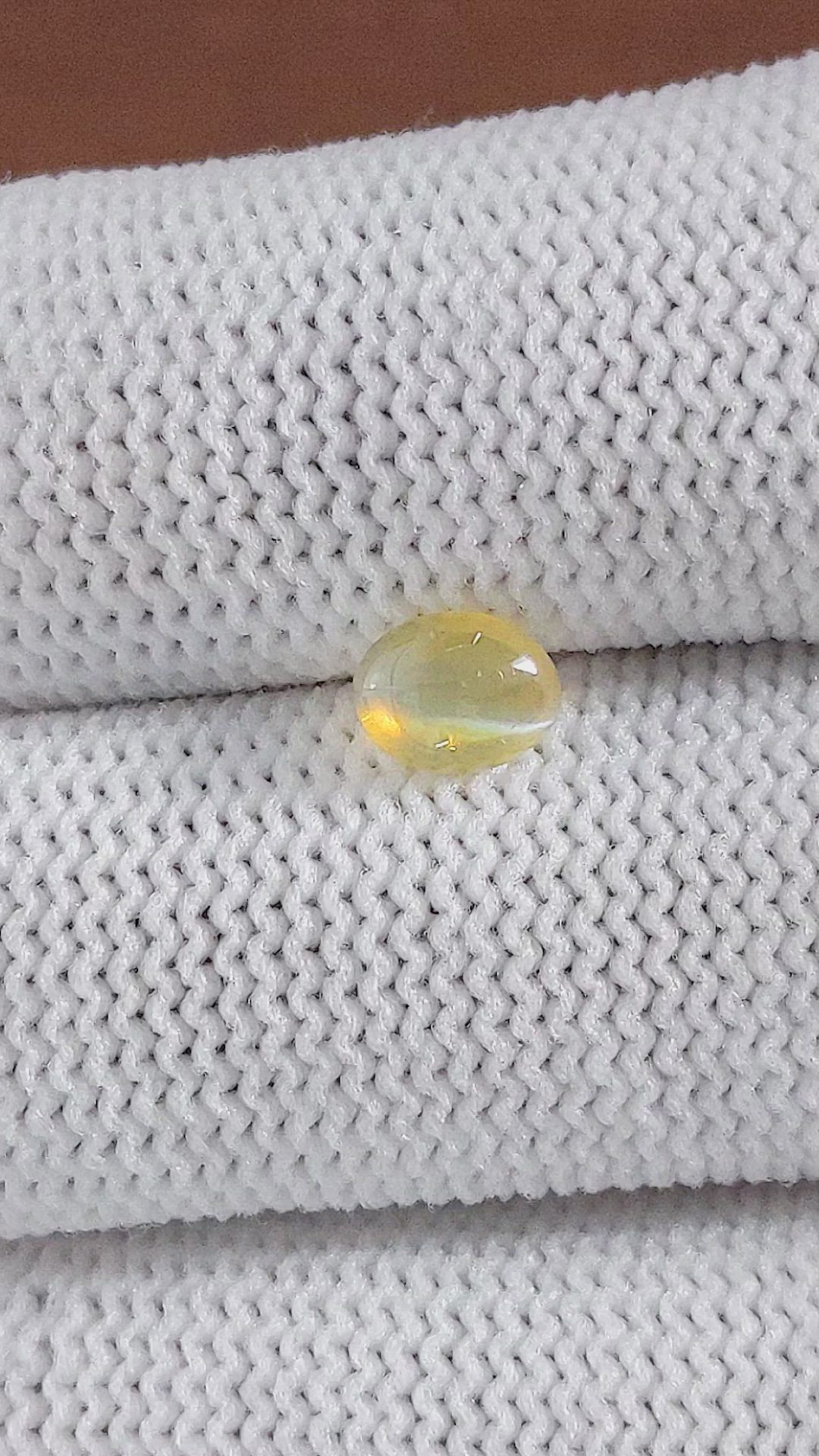 0.99 Ct. Cabochon Chrysoberyl from Ceylon (Sri Lanka) Size Video