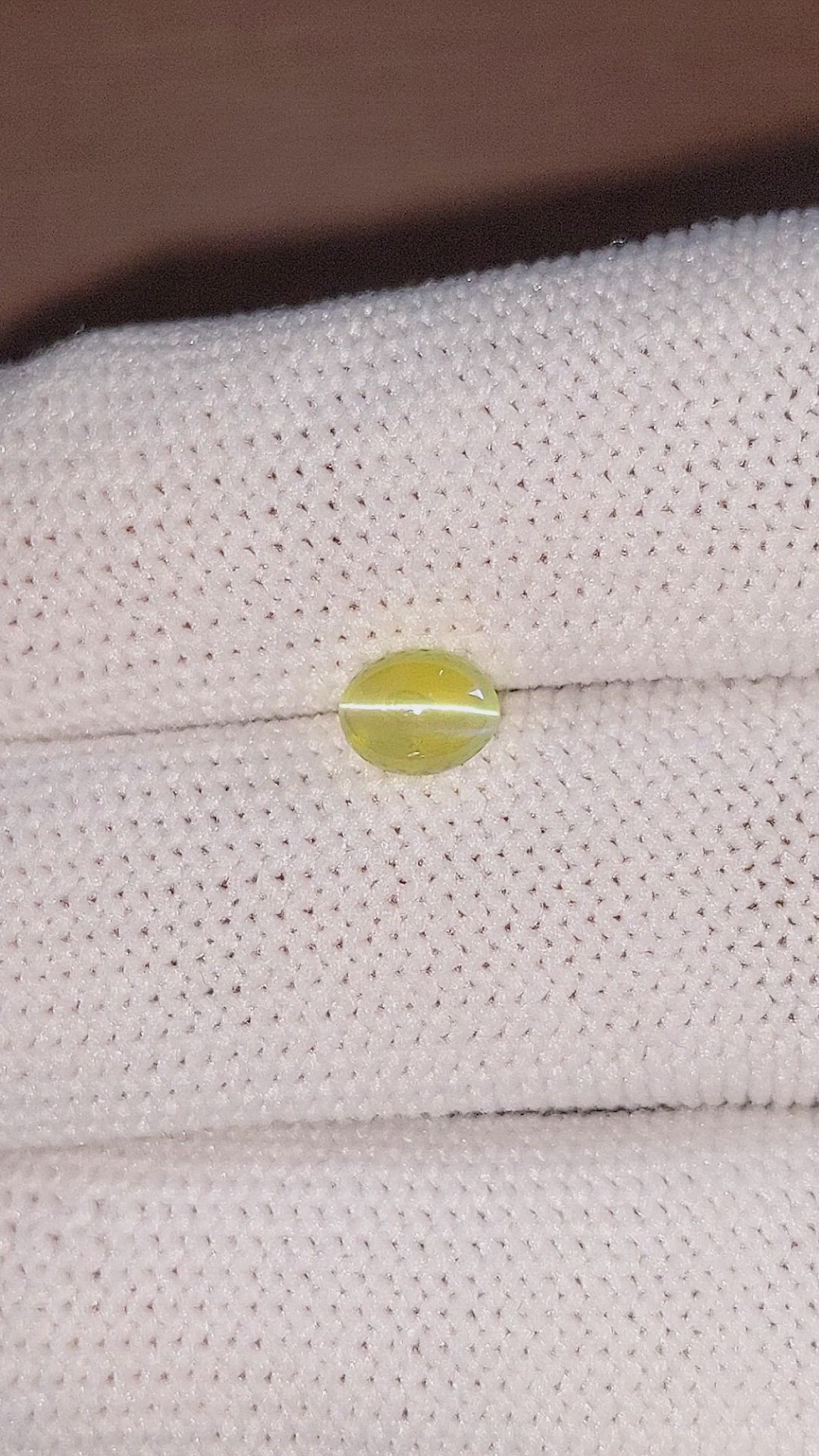 0.99 Ct. Cabochon Chrysoberyl from Ceylon (Sri Lanka) Size Video