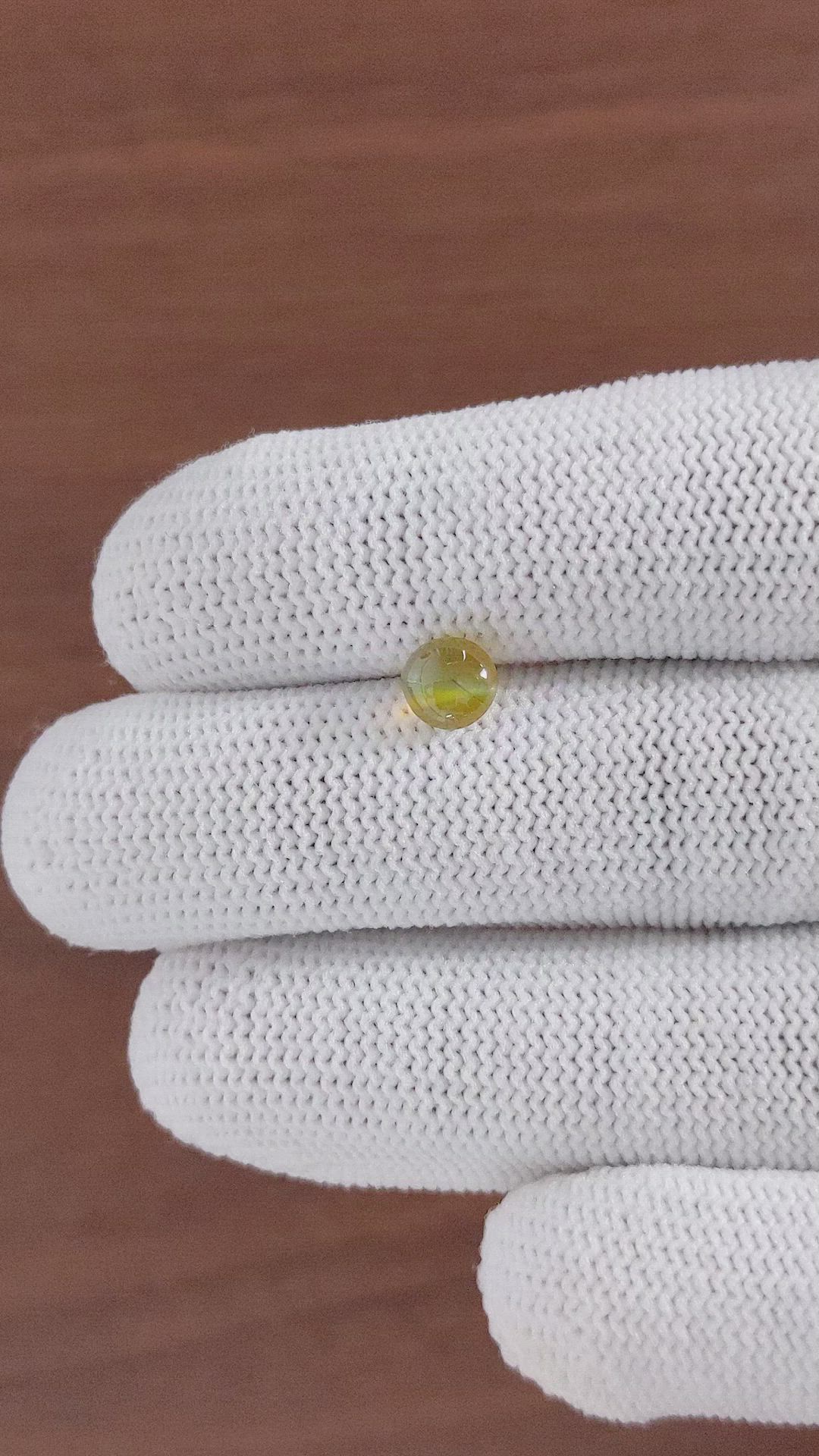 1.75 Ct. Cabochon Chrysoberyl from Ceylon (Sri Lanka) Size Video