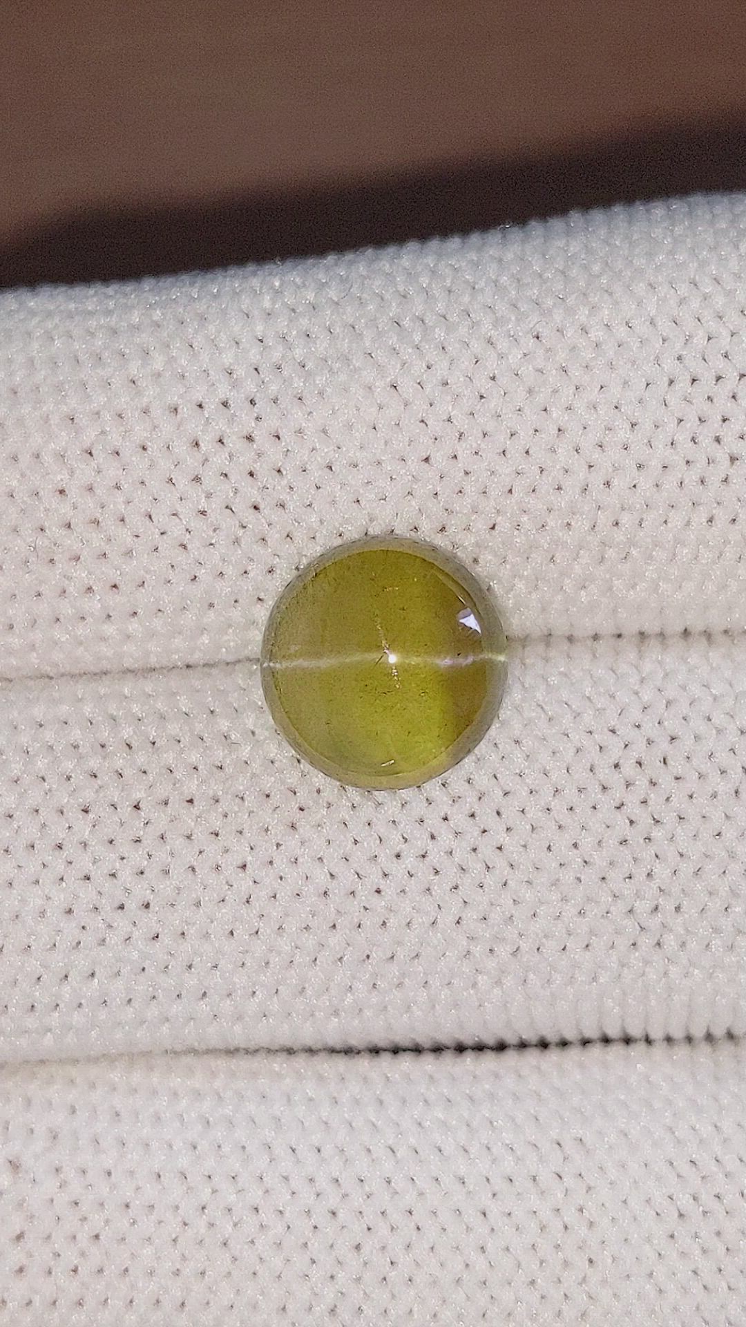 6.04 Ct. Cabochon Chrysoberyl from Ceylon (Sri Lanka) Size Video