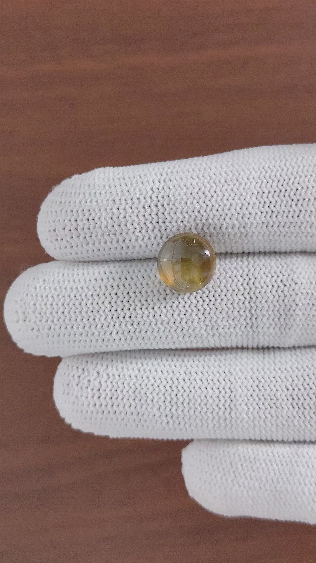 6.04 Ct. Cabochon Chrysoberyl from Ceylon (Sri Lanka) Size Video