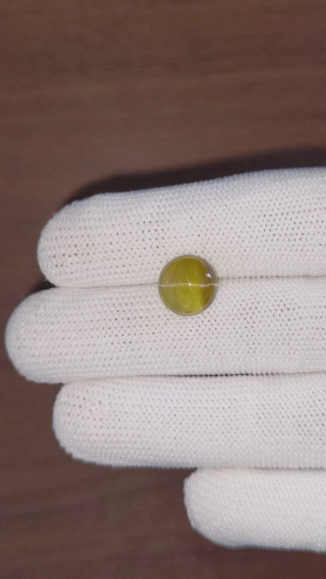 6.04 Ct. Cabochon Chrysoberyl from Ceylon (Sri Lanka) Size Video