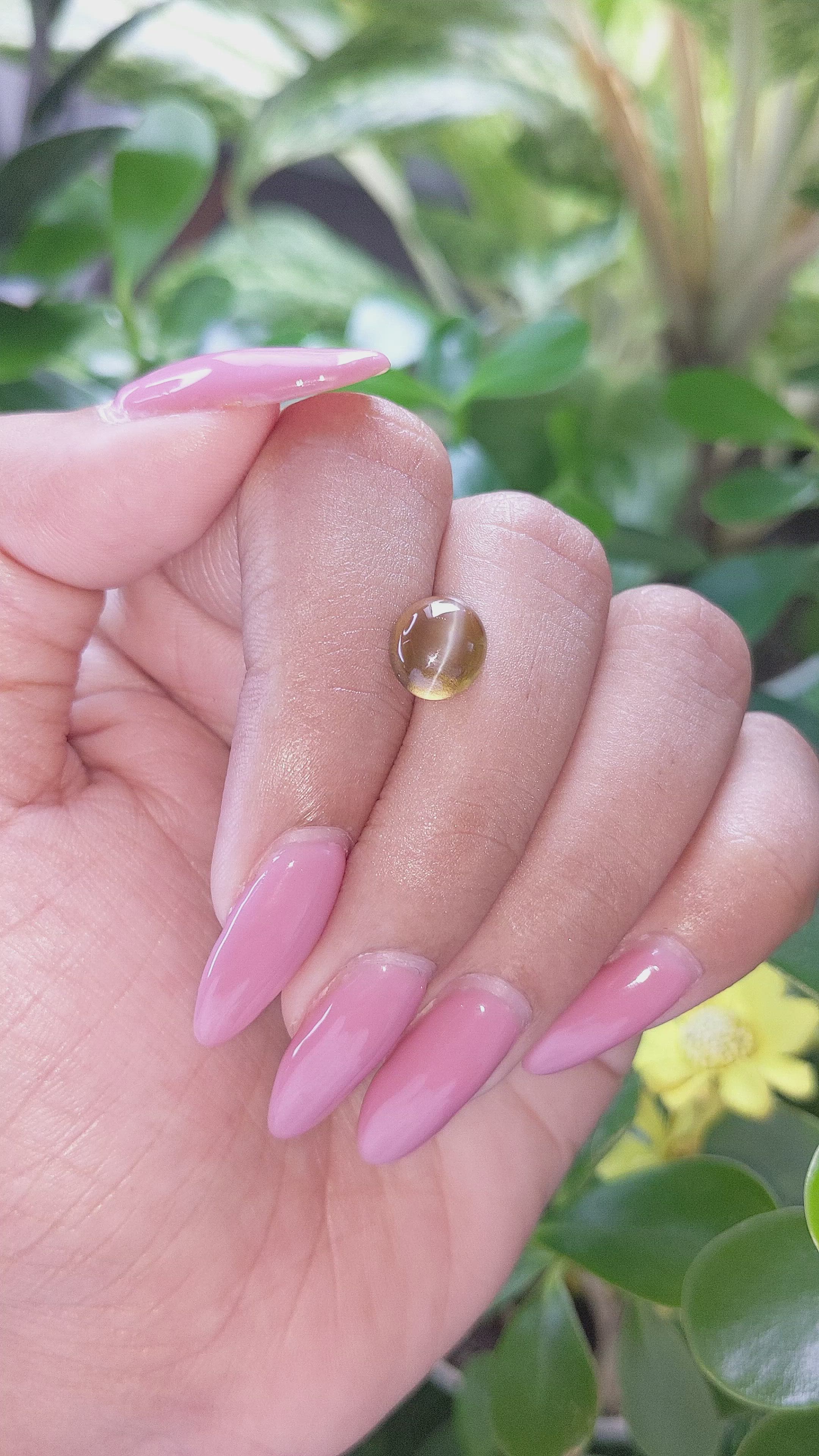 3.02 Ct. Cabochon Chrysoberyl from Tanzania Size Video