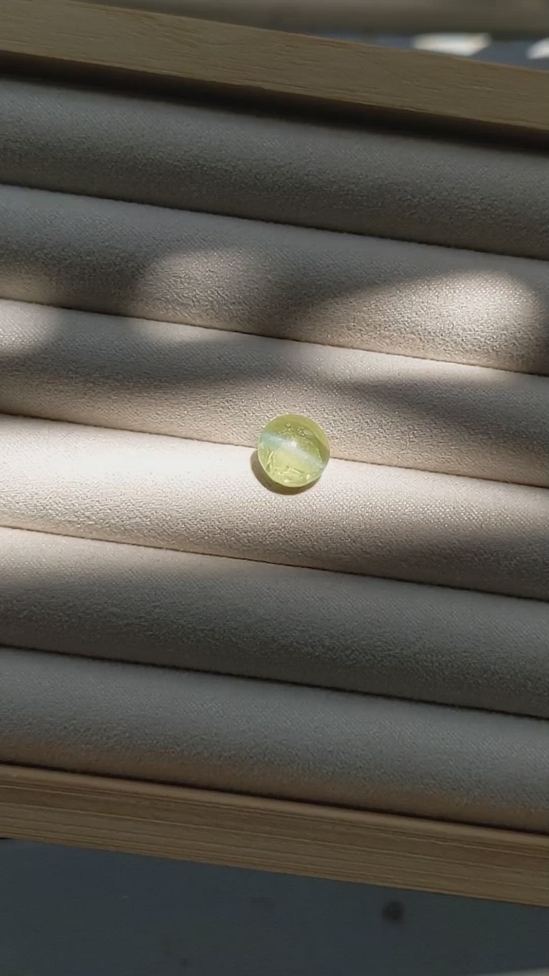 6.21 Ct. Cabochon Chrysoberyl Size Video