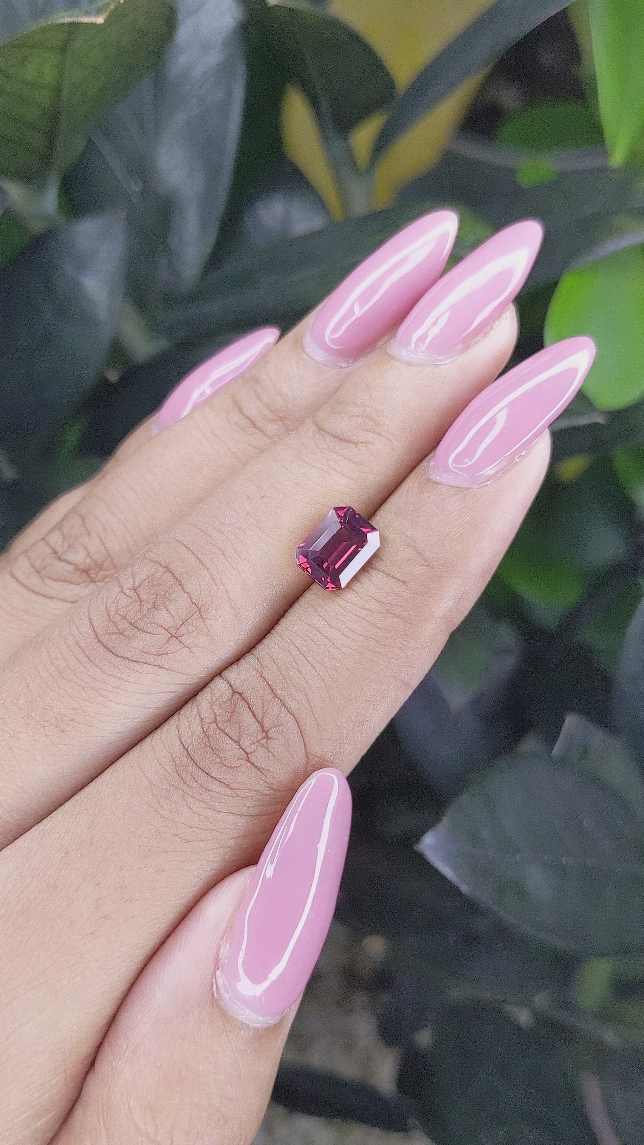 2.29 Ct. Garnet from Tanzania Size Video