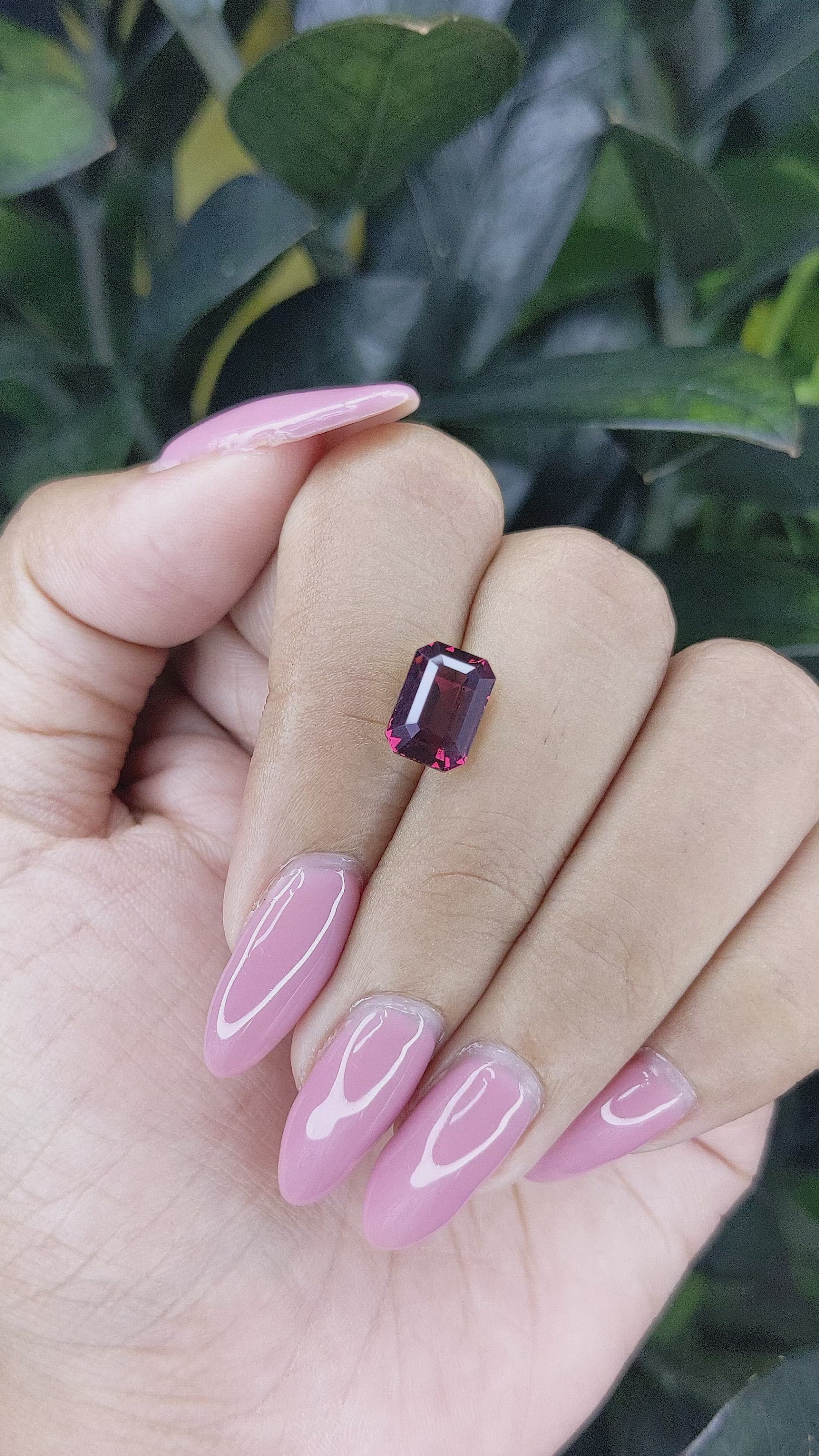 3.70 Ct. Garnet from Tanzania Size Video