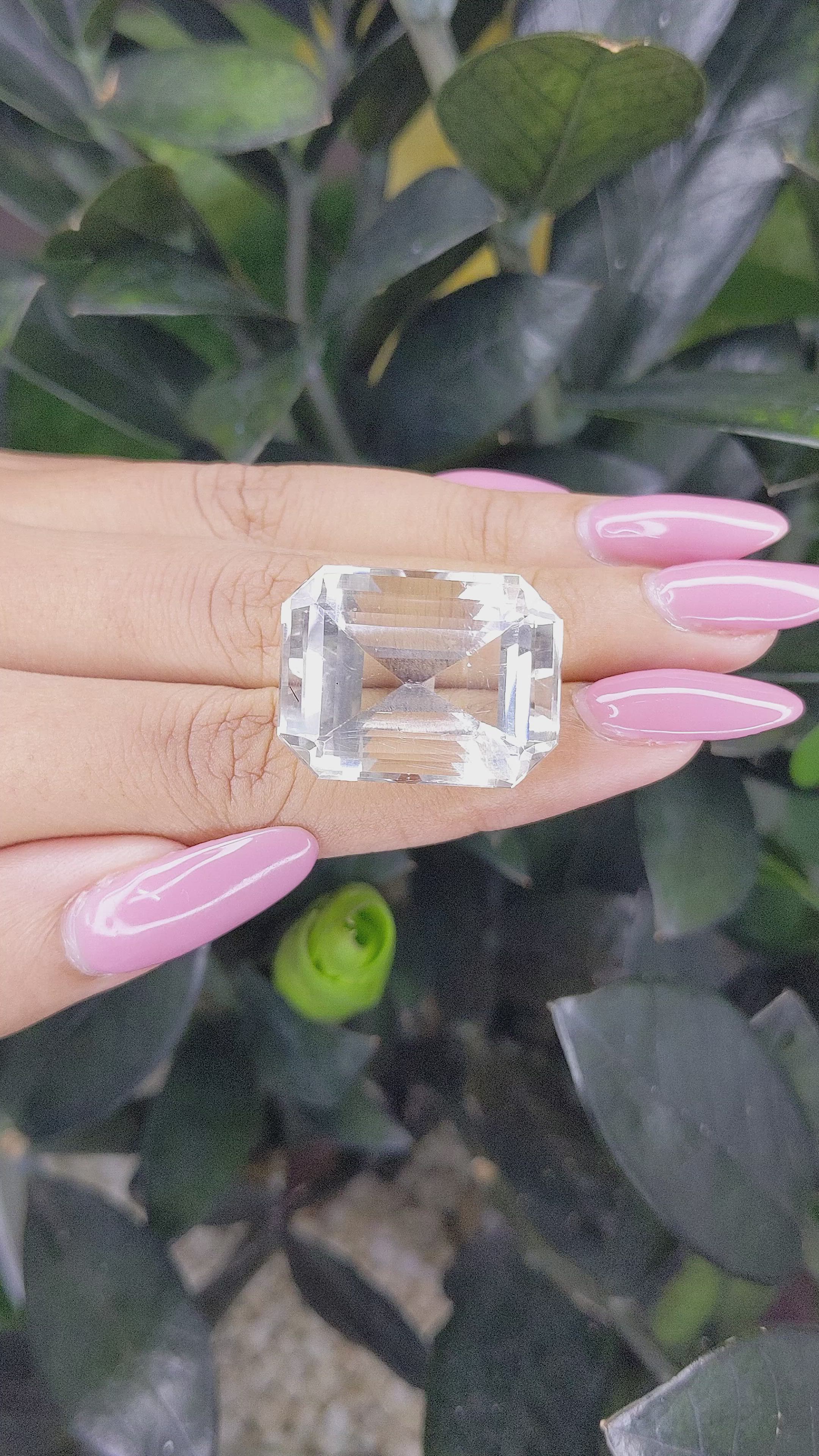 49.46 Ct. Quartz from Madagascar Size Video