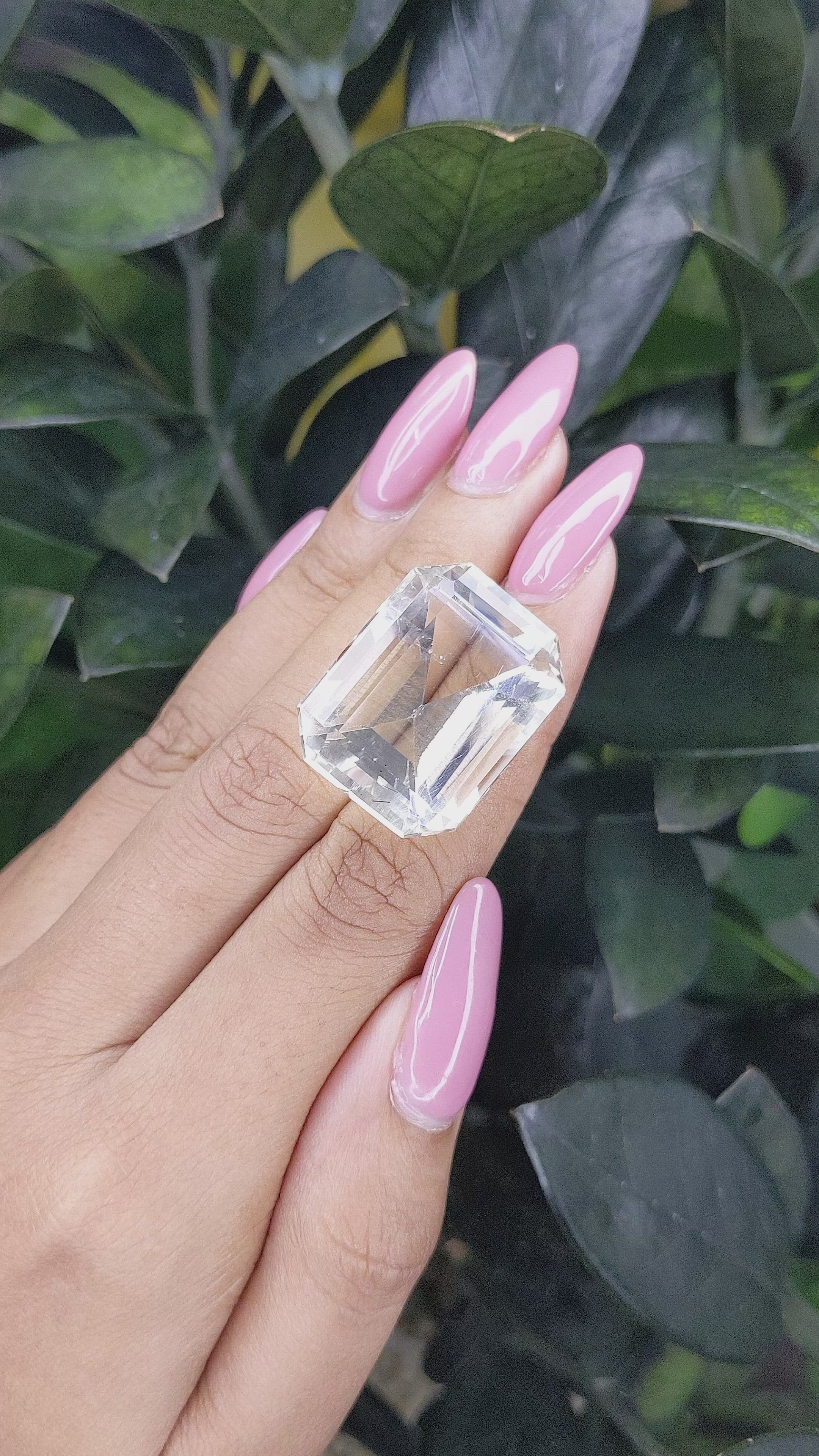 49.46 Ct. Quartz from Madagascar Size Video