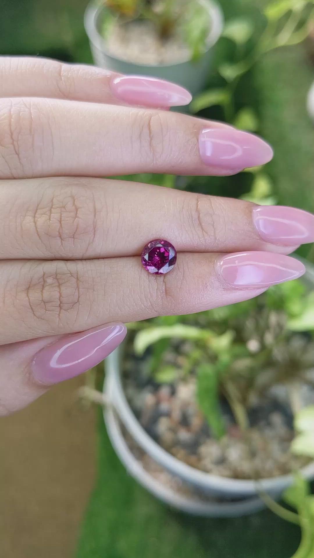 1.63 Ct. Rhodolite Garnet from Ceylon (Sri Lanka) Size Video