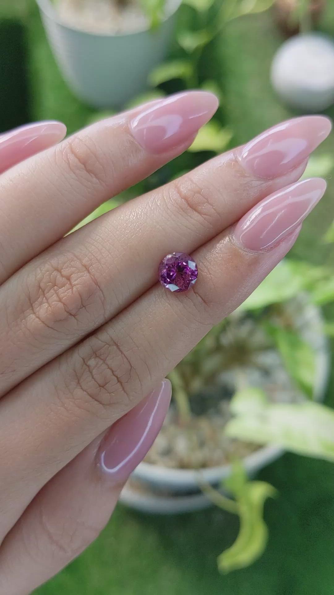 1.77 Ct. Rhodolite Garnet from Ceylon (Sri Lanka) Size Video