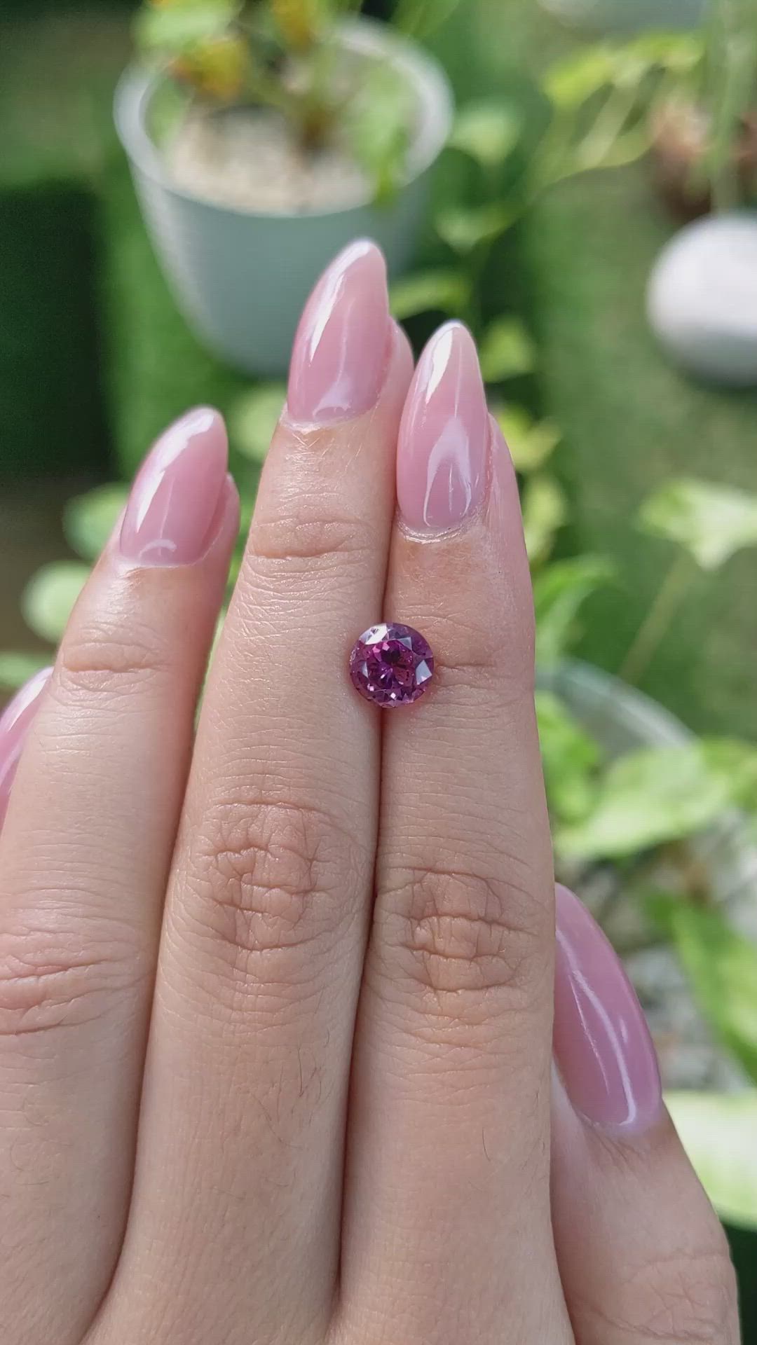 1.77 Ct. Rhodolite Garnet from Ceylon (Sri Lanka) Size Video