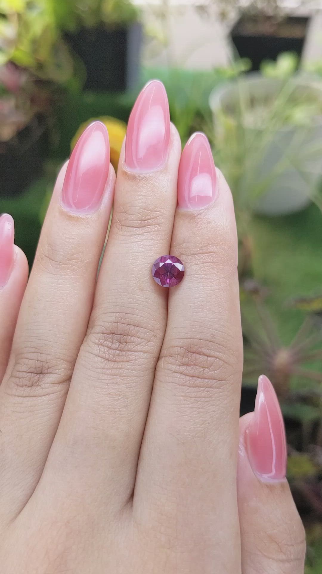 1.49 Ct. Rhodolite Garnet from Ceylon (Sri Lanka) Size Video
