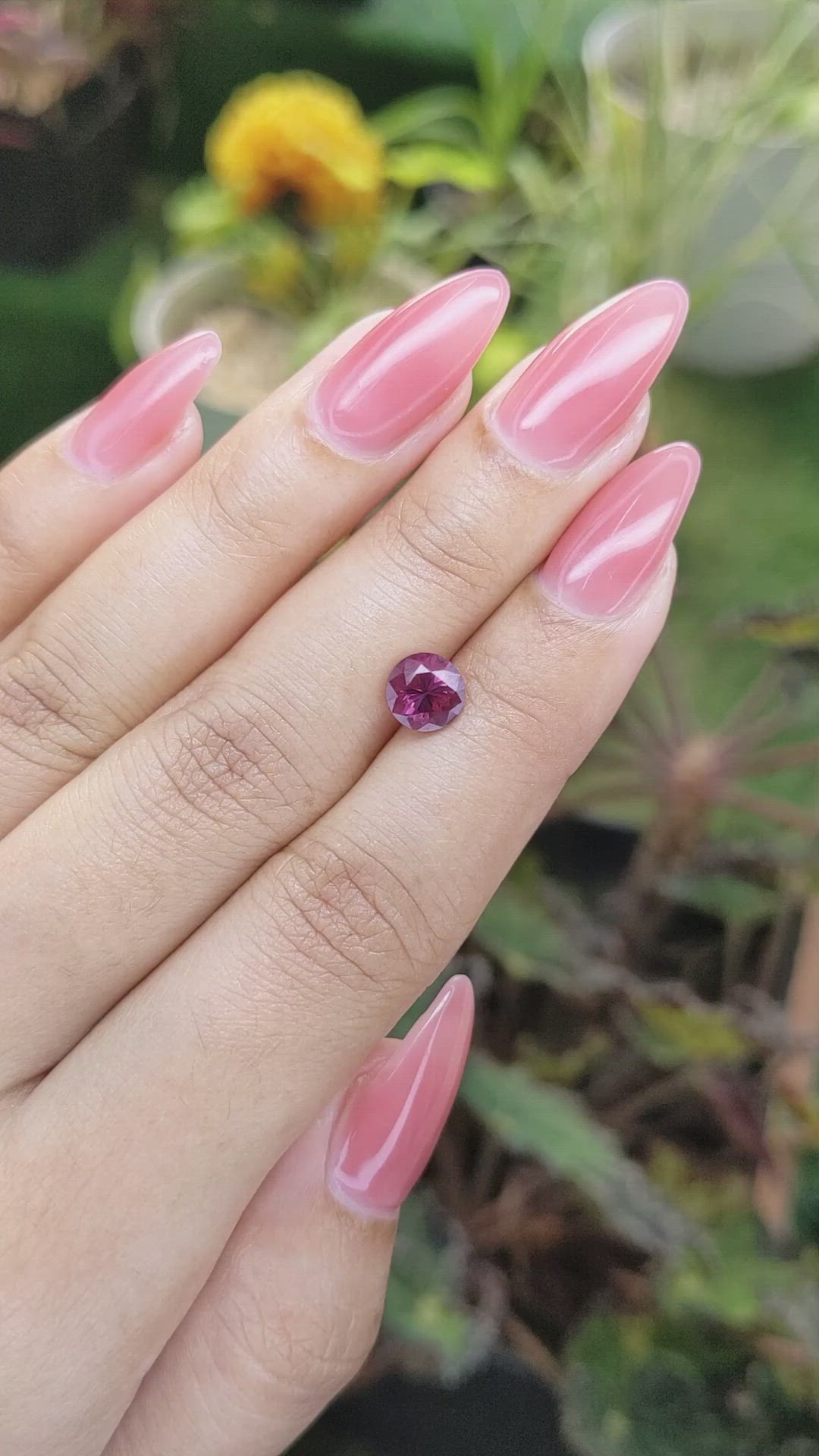 1.49 Ct. Rhodolite Garnet from Ceylon (Sri Lanka) Size Video