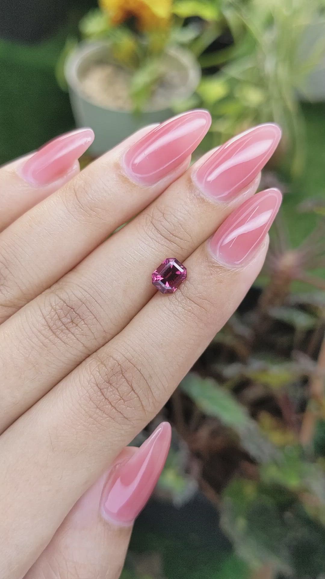 1.45 Ct. Rhodolite Garnet from Ceylon (Sri Lanka) Size Video