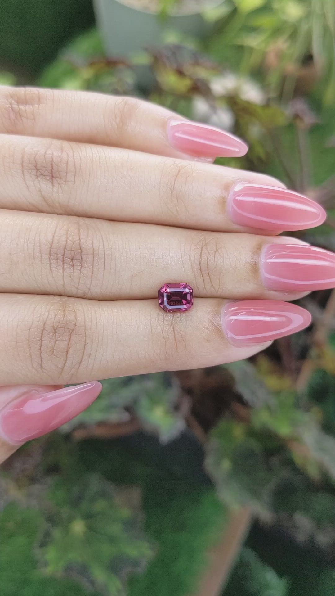 1.45 Ct. Rhodolite Garnet from Ceylon (Sri Lanka) Size Video