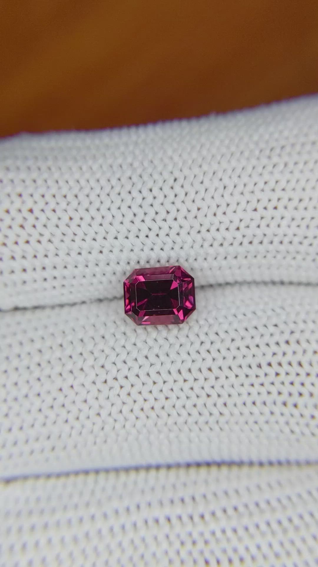 1.45 Ct. Rhodolite Garnet from Ceylon (Sri Lanka) Size Video