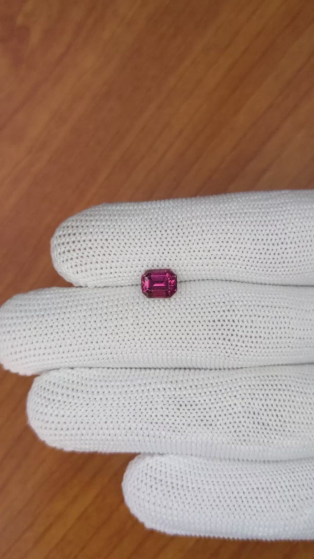 1.45 Ct. Rhodolite Garnet from Ceylon (Sri Lanka) Size Video