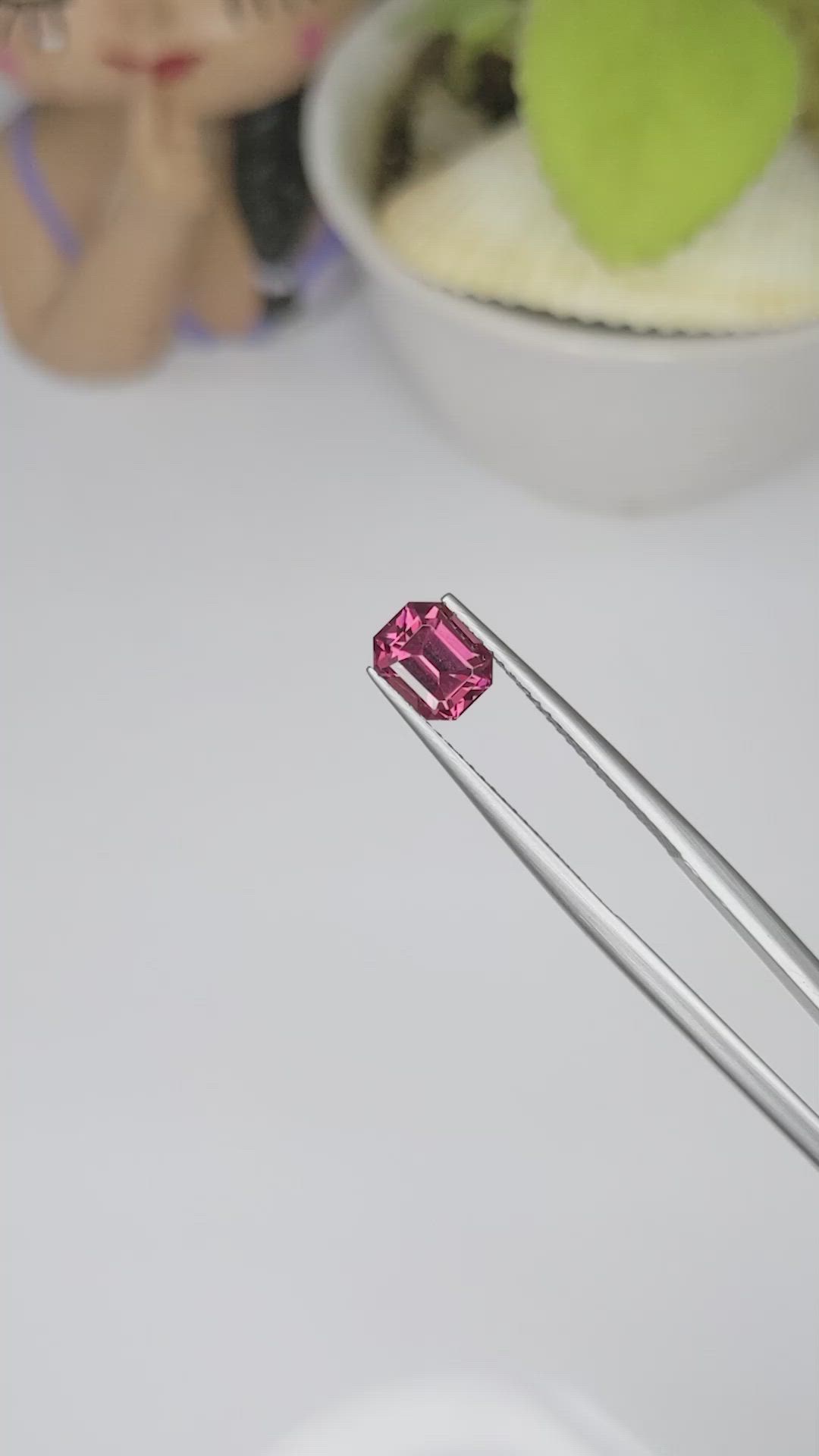 1.45 Ct. Rhodolite Garnet from Ceylon (Sri Lanka) Size Video