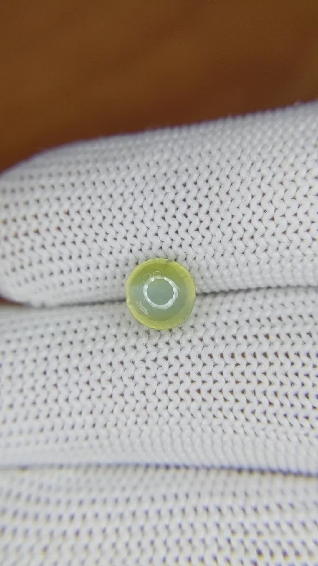 2.07 Ct. Cabochon Chrysoberyl from Ceylon (Sri Lanka) Size Video