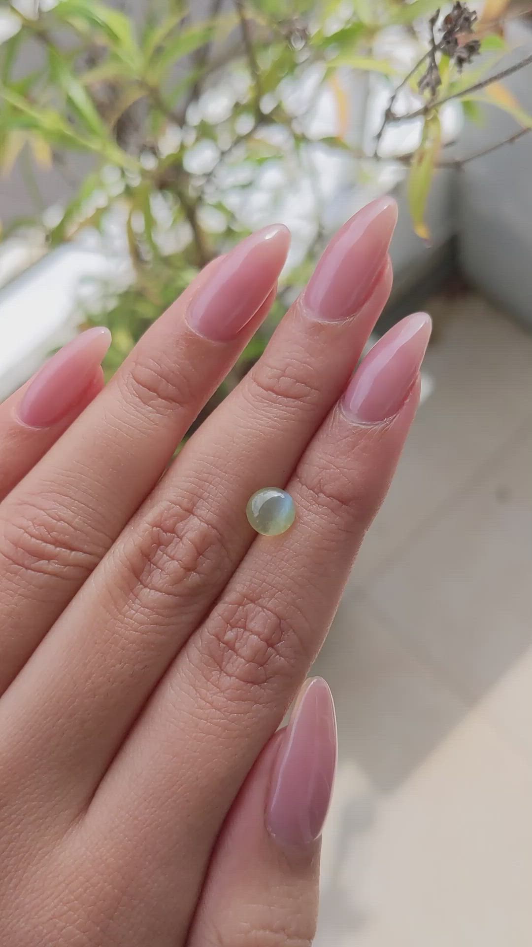 2.07 Ct. Cabochon Chrysoberyl from Ceylon (Sri Lanka) Size Video