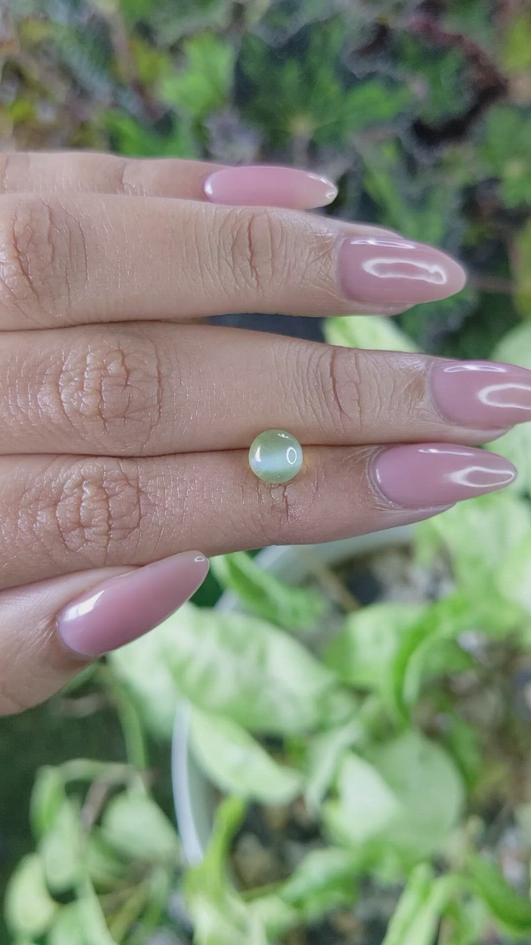 2.07 Ct. Cabochon Chrysoberyl from Ceylon (Sri Lanka) Size Video