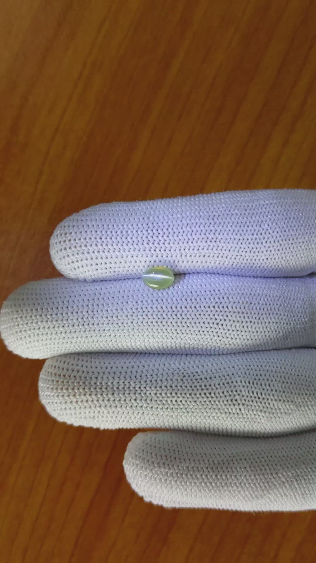 0.83 Ct. Cabochon Chrysoberyl from Ceylon (Sri Lanka) Size Video