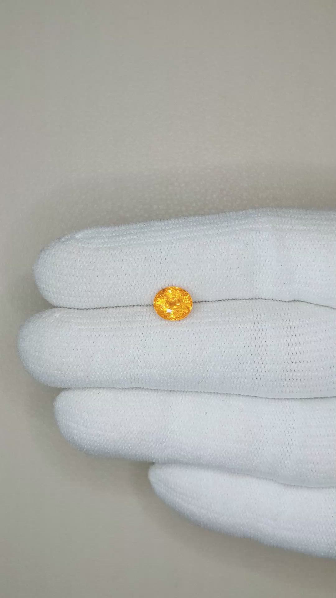 1.34 Ct. Spessartite Garnet from Namibia Size Video